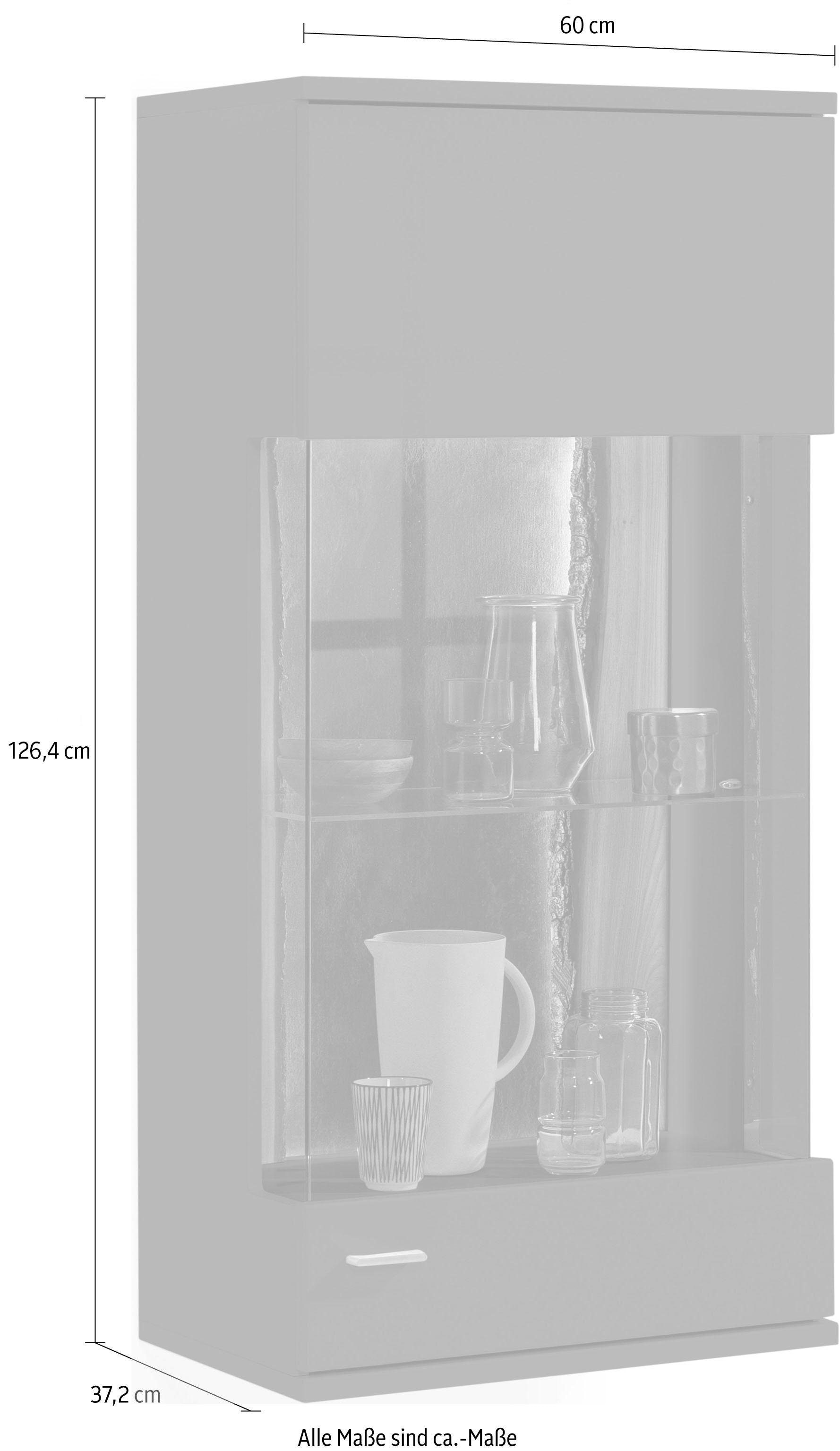 »TACOMA«, Vitrine 126,4 mit Glastür one cm, getönter Musterring set by online Typ 21/22, kaufen Höhe