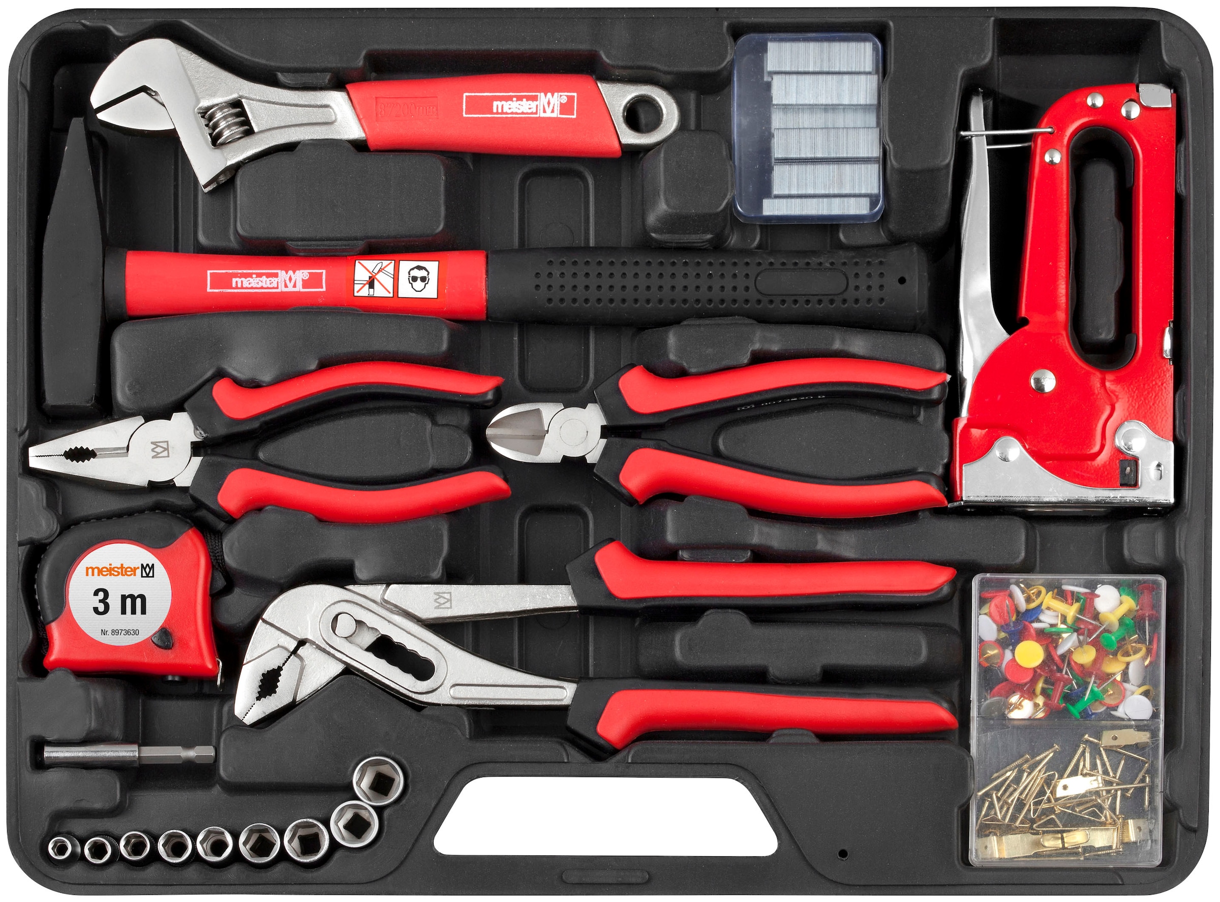 Werkzeug-Set »Haushaltskoffer täglichen den Werkzeugset %Sale jetzt für meister 60-teilig im / Gebrauch 8973630«, -