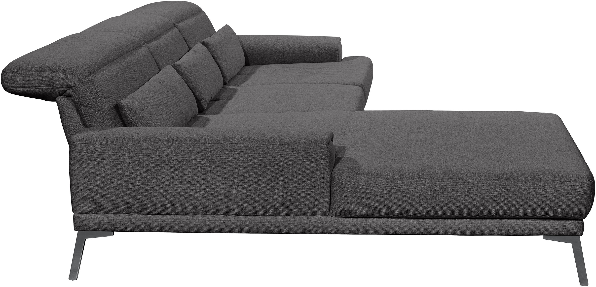 Musterring Ecksofa »MR 4580«, mit Kopf- und Sitztiefenverstellung, Metallfuß chrom, 288 x 193/220cm