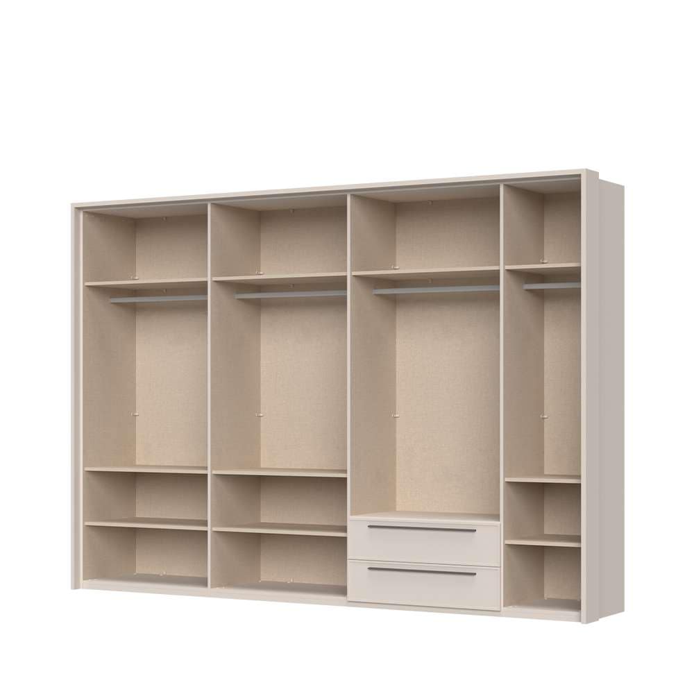Places of Style Drehtürenschrank »Opera mit oder ohne Kranz inkl. LED-Bel.,B 227,272,317 oder 362 cm«, UV lackiert, Soft Close Funktion, Höhenverstellbare Füße