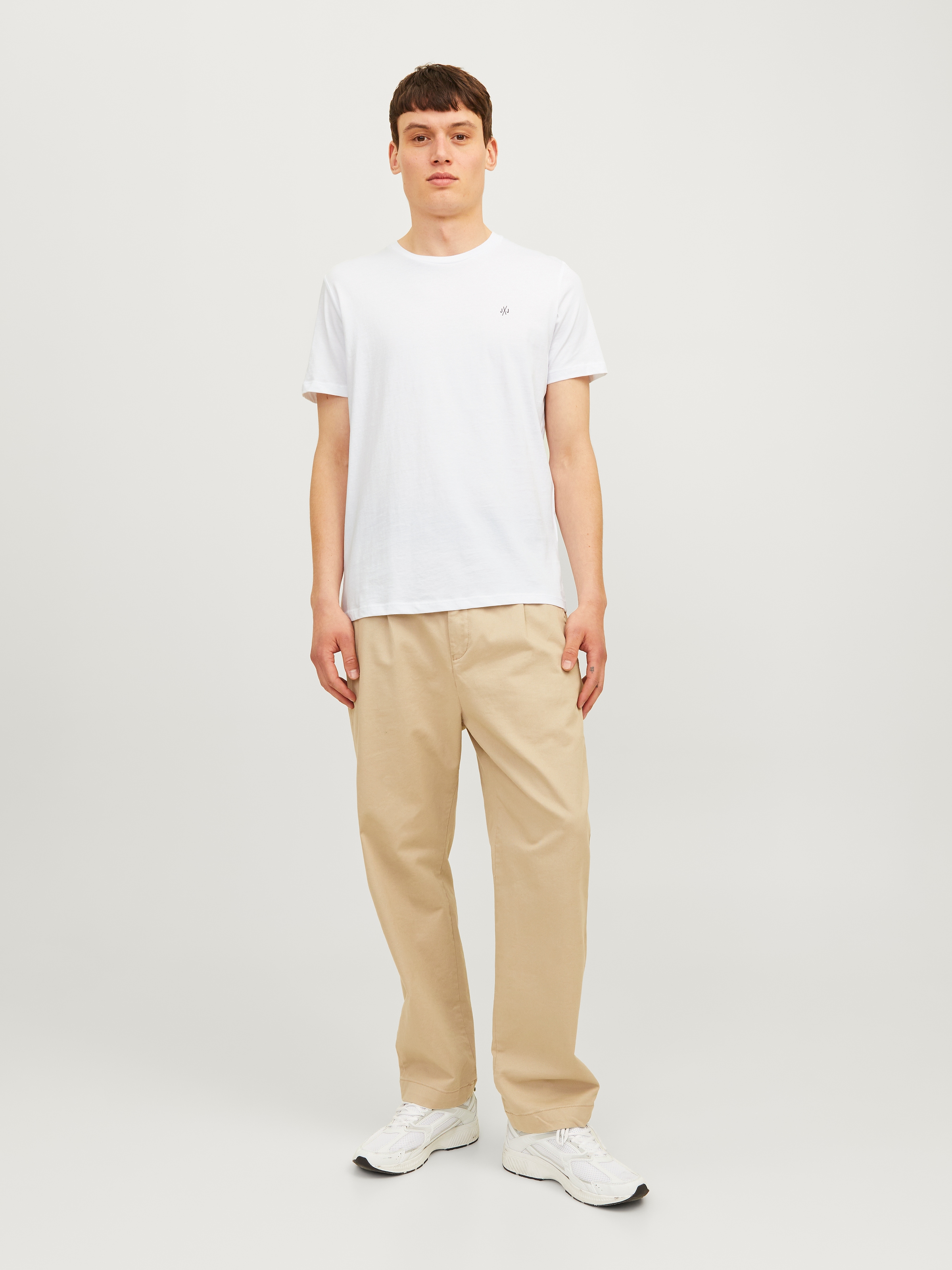 Jack & Jones Rundhalsshirt »JORJXJ im 5er Pack mit Rundhals und angenehmem Tragegefühl«, 5 Stk. unifarben, modisch, regular fit, Baumwolle, Rundhals
