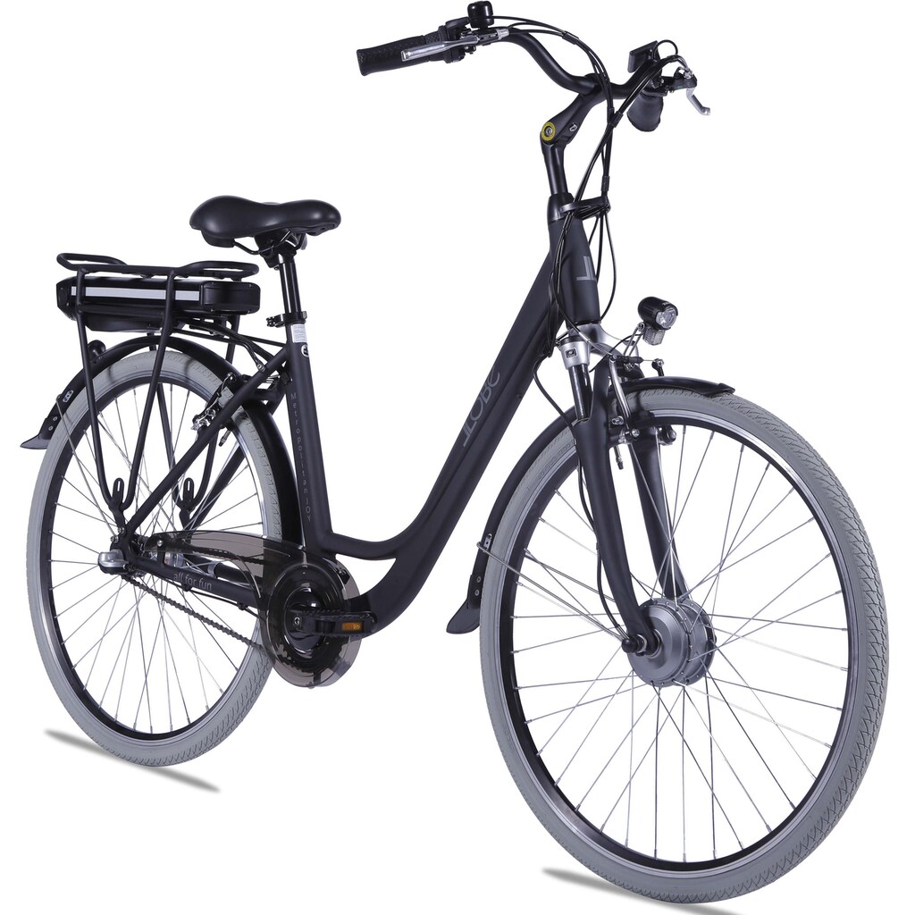 LLobe E-Bike »Metropolitan JOY 2.0, 8Ah«, 7 Gang, Shimano, Frontmotor 250 W