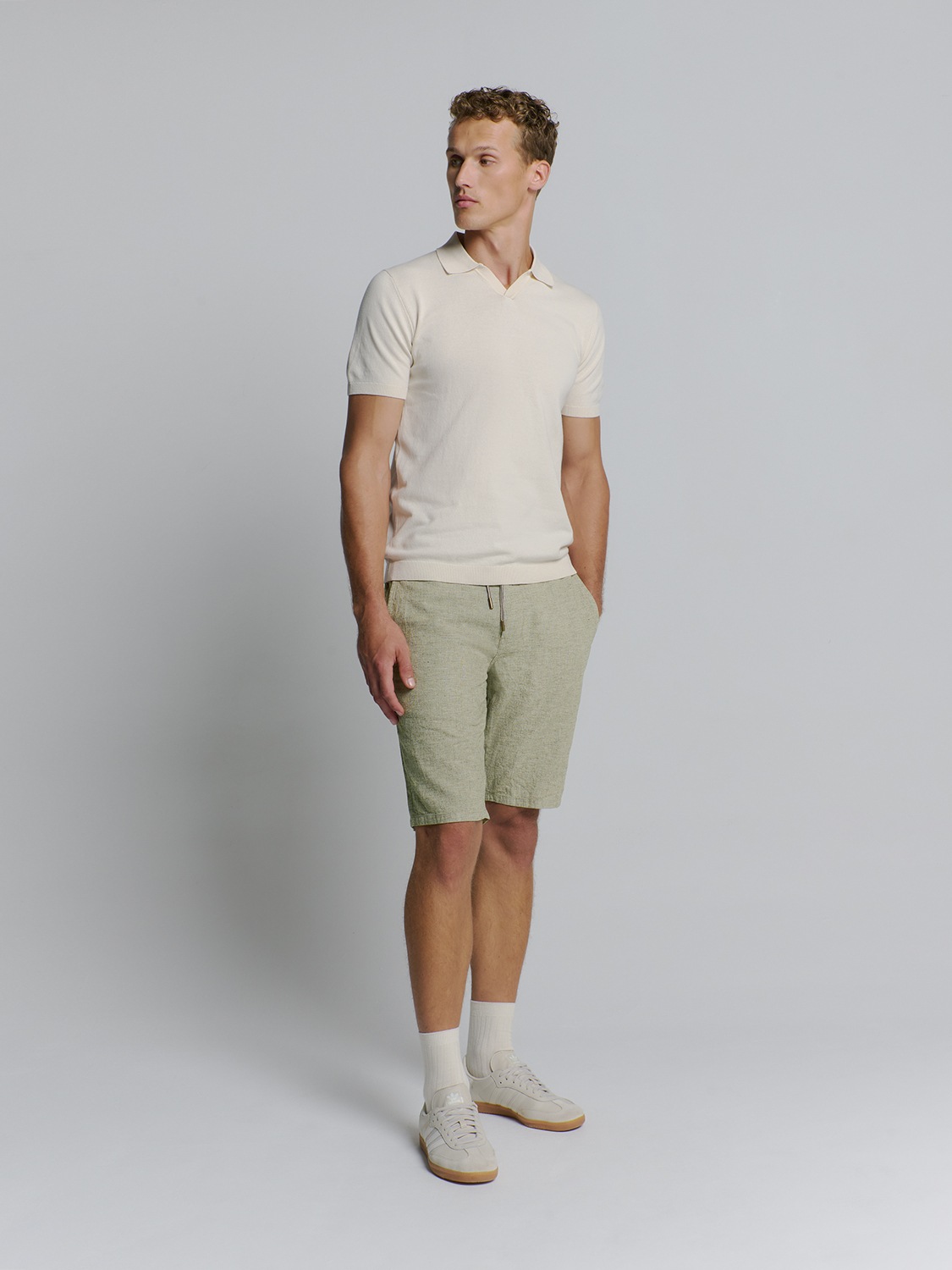 NO EXCESS Chinohose »No Excess Leinen Shorts«