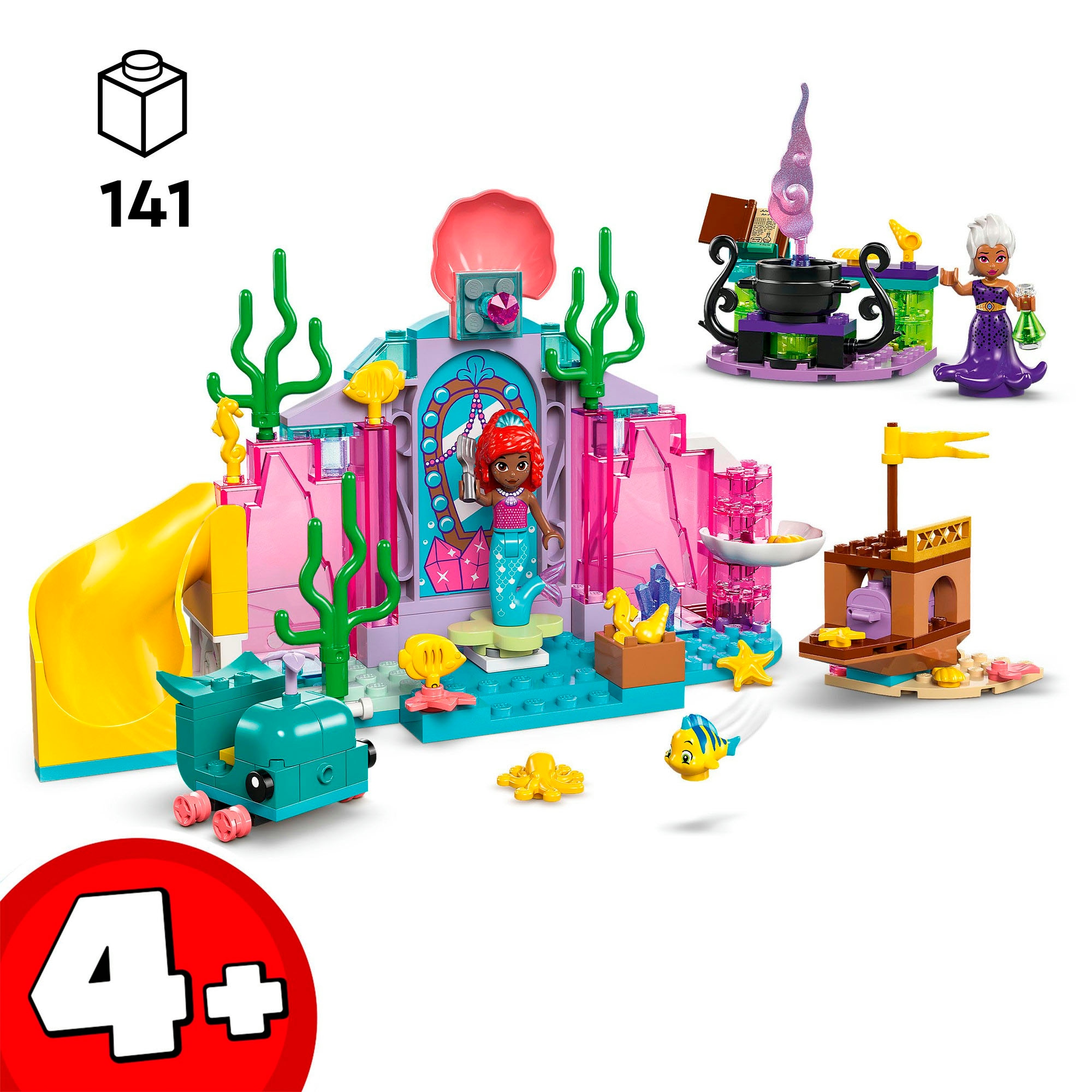 LEGO® Konstruktionsspielsteine »Arielles Kristallhöhle (43254), LEGO Disney Princess«, (141 St.), Made in Europe