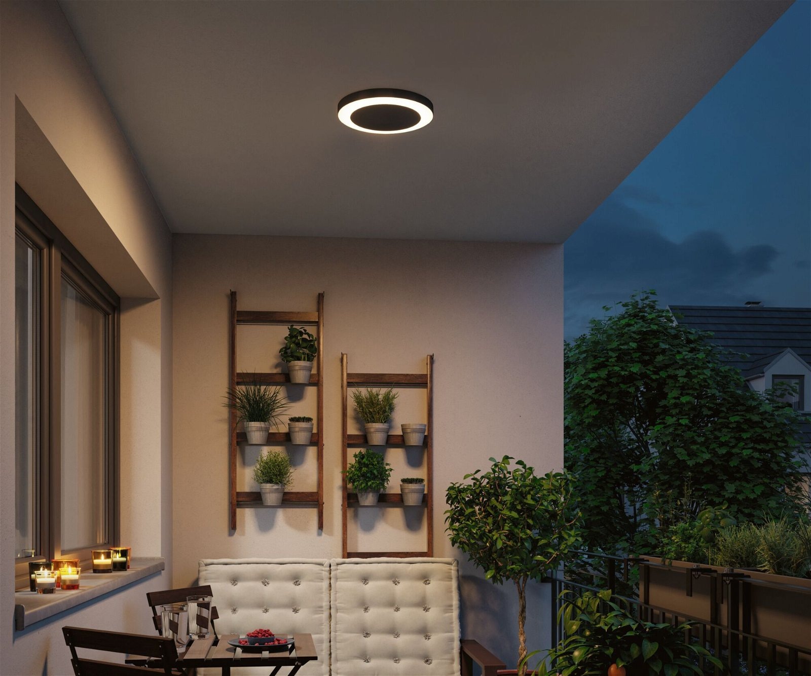 Paulmann LED Außen-Deckenleuchte »Circula IP44 rund 320mm 3000K 14W 880lm 2 günstig online kaufen