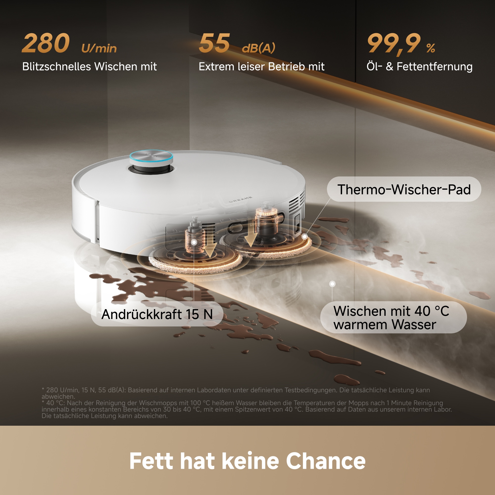 Dreame Saugroboter »X60 Pro Ultra Complete« ausfahrbahre Wisch-Pads, 40°C-Heißwischen, All-in-One-Basisstation