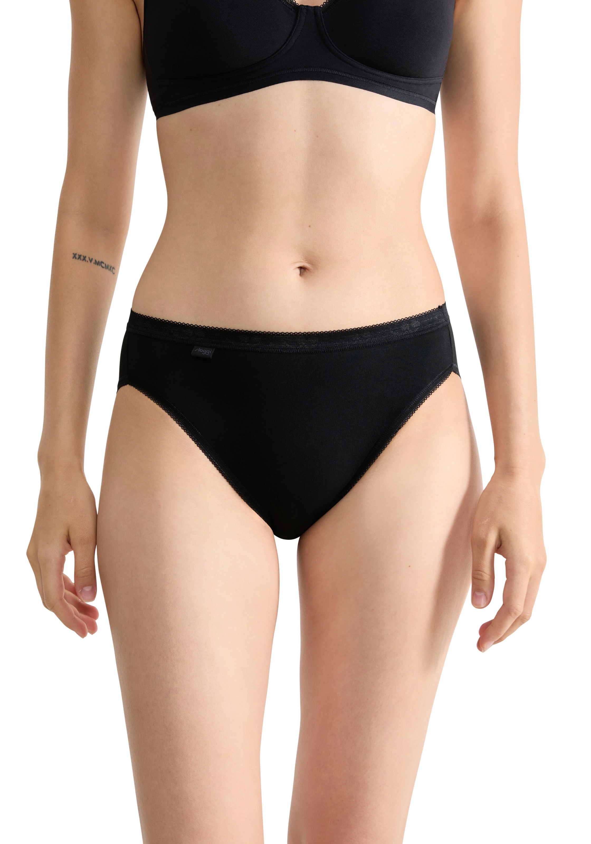 sloggi Tai-Slip »Basic+« 2er Pack,  perfekter Sitz, Baumwollmix, elastisch, weiche Nähte