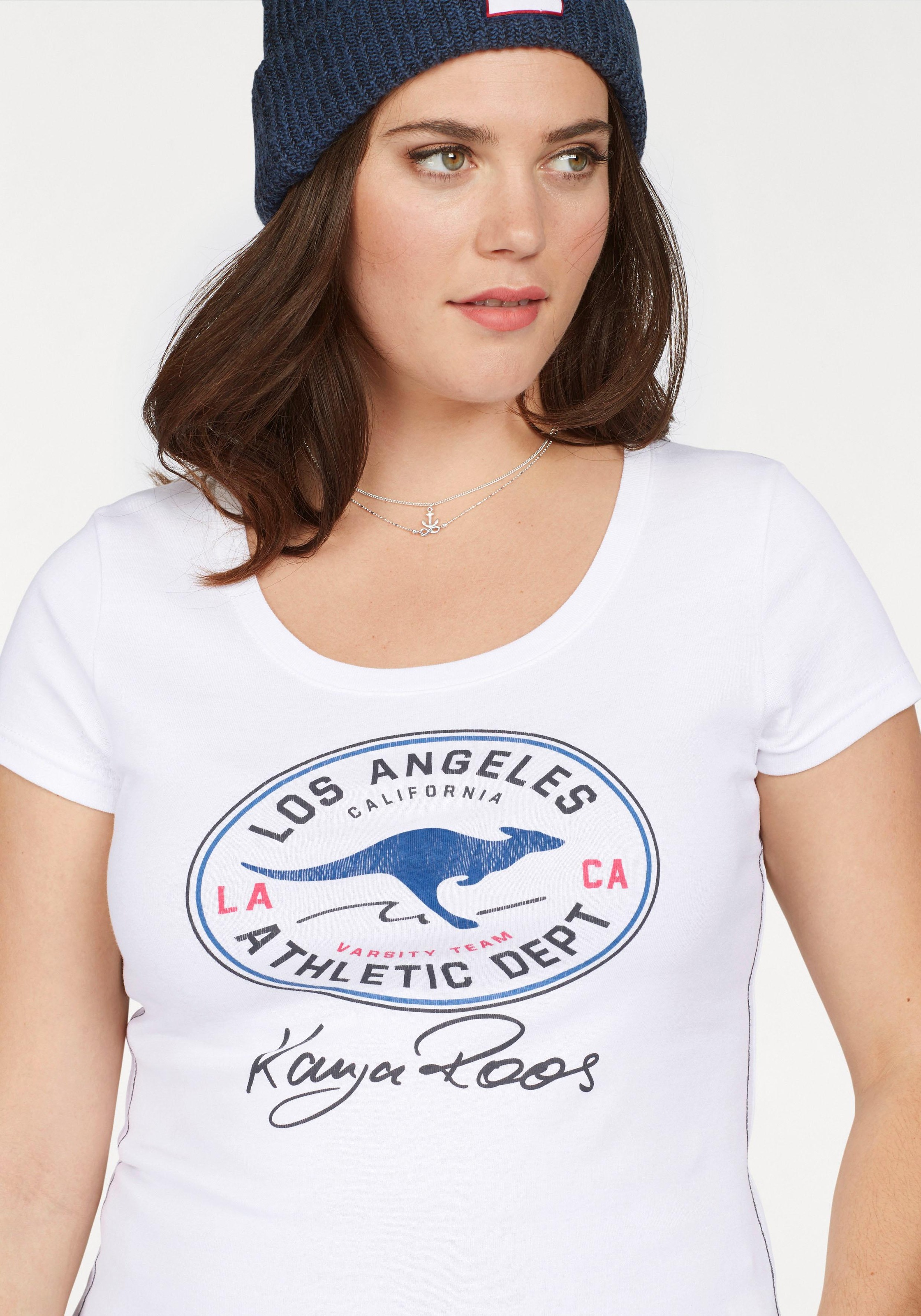 KangaROOS T-Shirt Kurzarm,  sehr figurbetont,  im Vintage-Design,  Rundhalsausschnitt