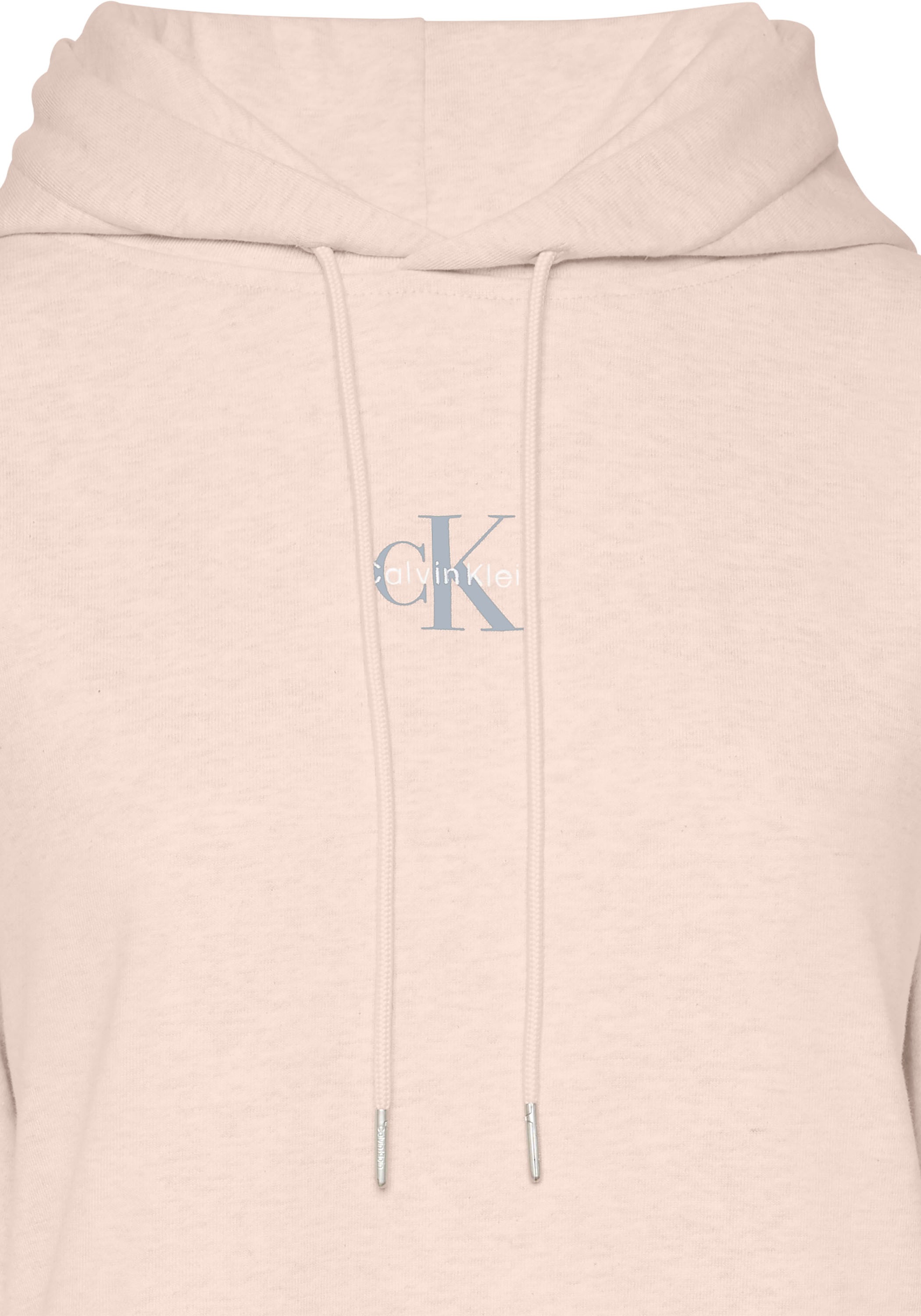 Calvin Klein Jeans Sweatkleid »LS MONOLOGO PREMIUM TERRY HOODIE« Ohne Tasche Mit Rundhalsausschnitt, loose fit