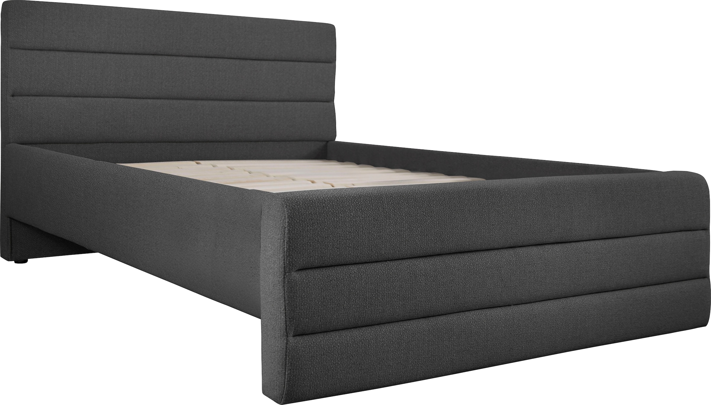 OTTO products Polsterbett »Merrit«, Quernaht im Kopf- und Fußteil, in 5 Breiten, auch in 220 cm Länge