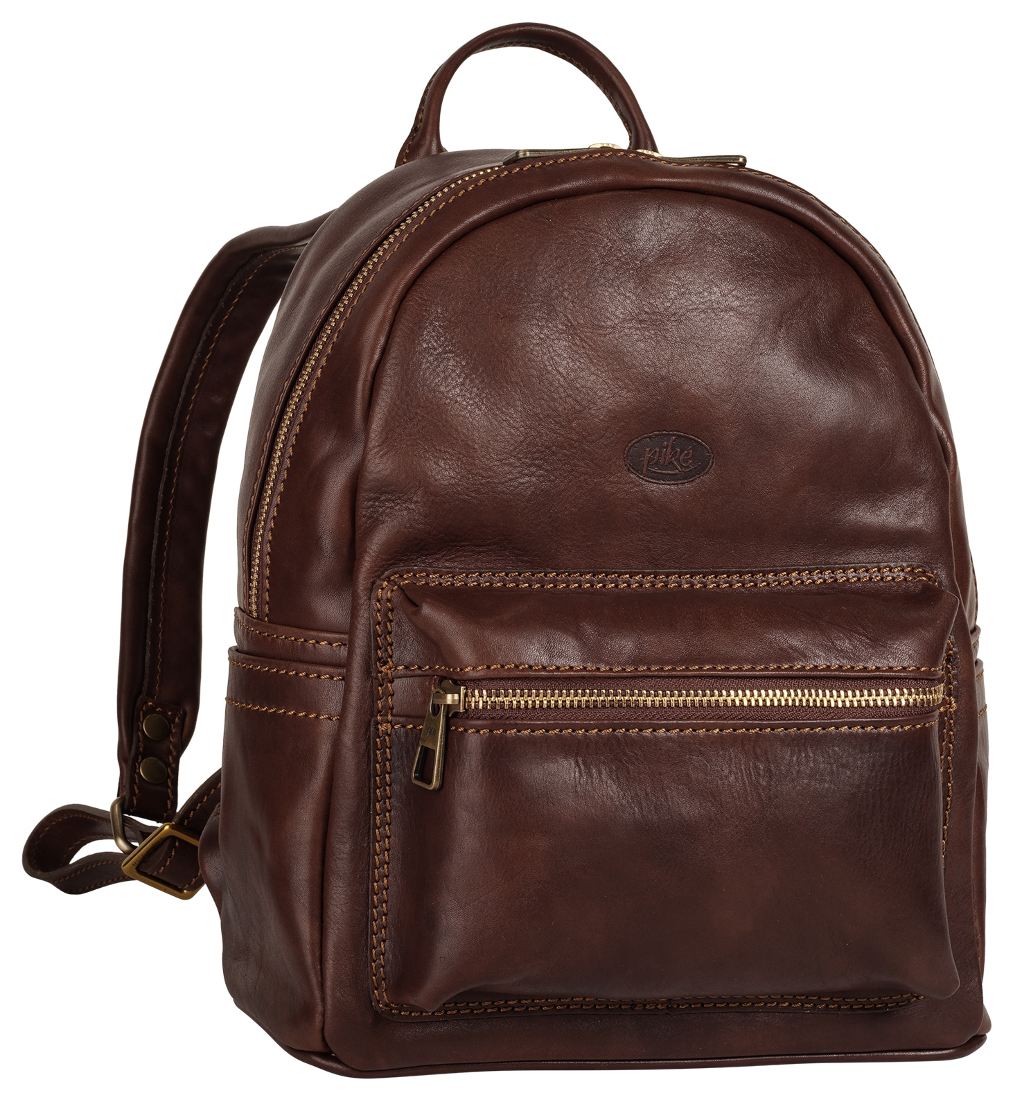 Piké Cityrucksack echt Leder, Made in Italy