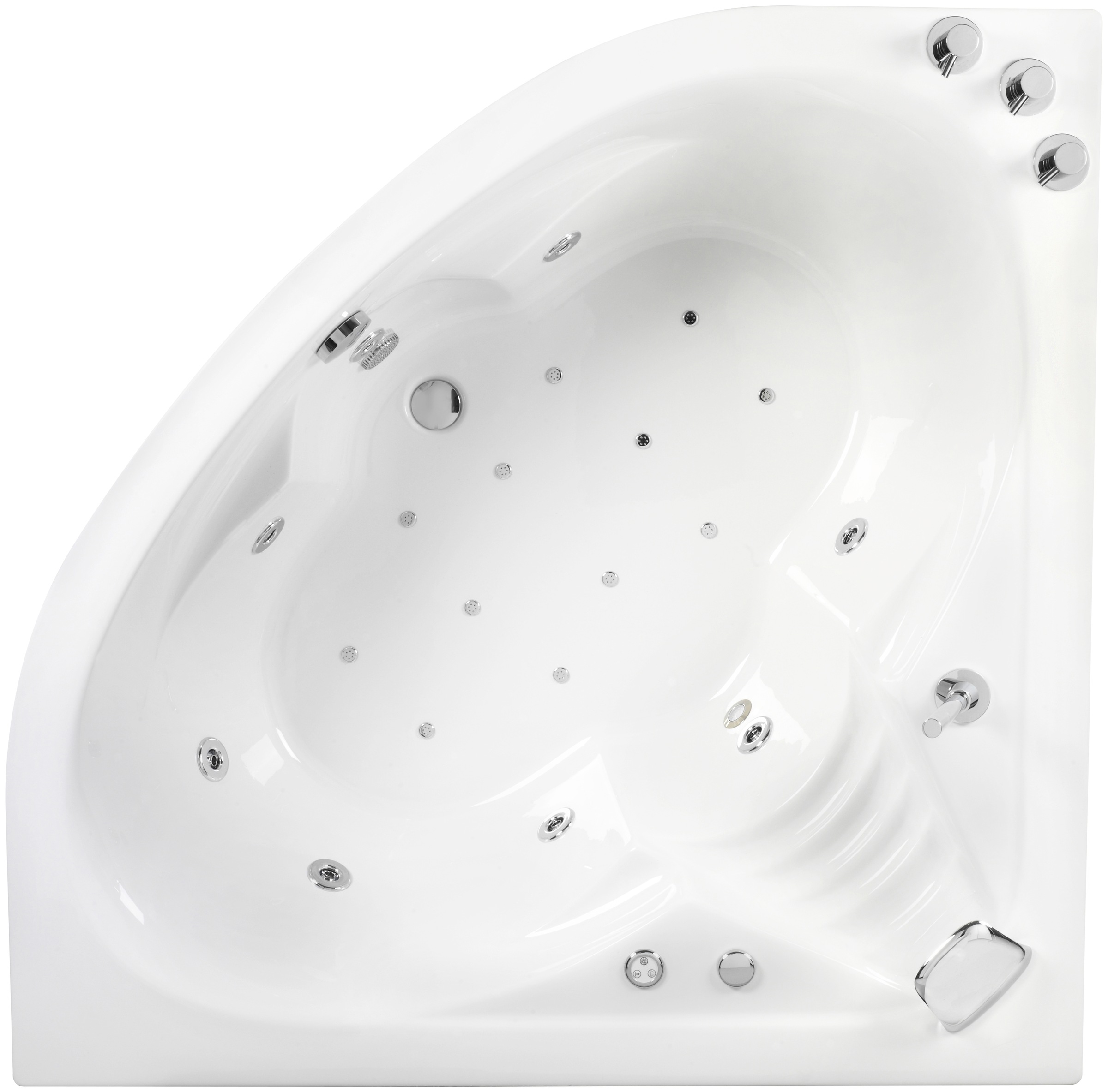 OTTOFOND Whirlpool-Badewanne »St. Lucia« Höhe 43 cm mit Farblichtscheinwerf günstig online kaufen
