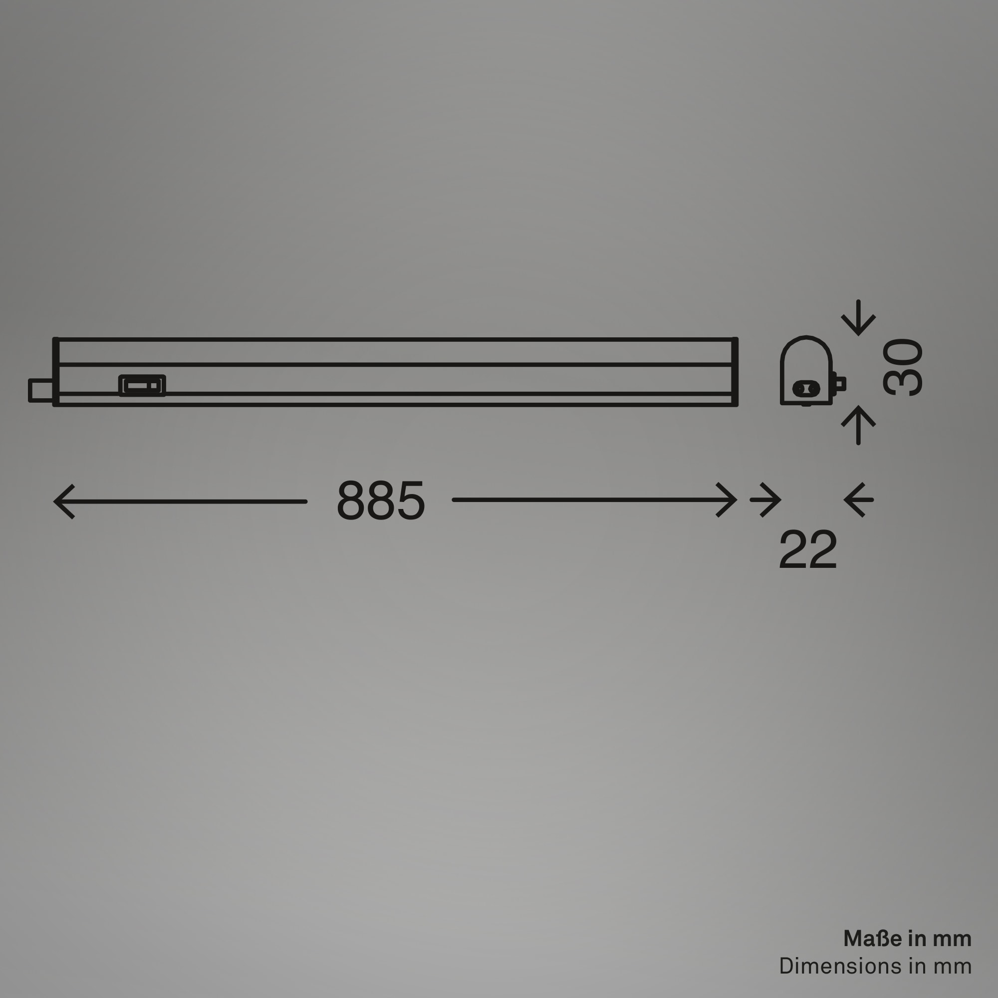 Briloner Leuchten LED Unterbauleuchte »TOOK« LED-Board 1 Stk. Neutralweiß 118,7x2,2x3 cm, Küche, Schrank, Küchenlampe, Werkstatt
