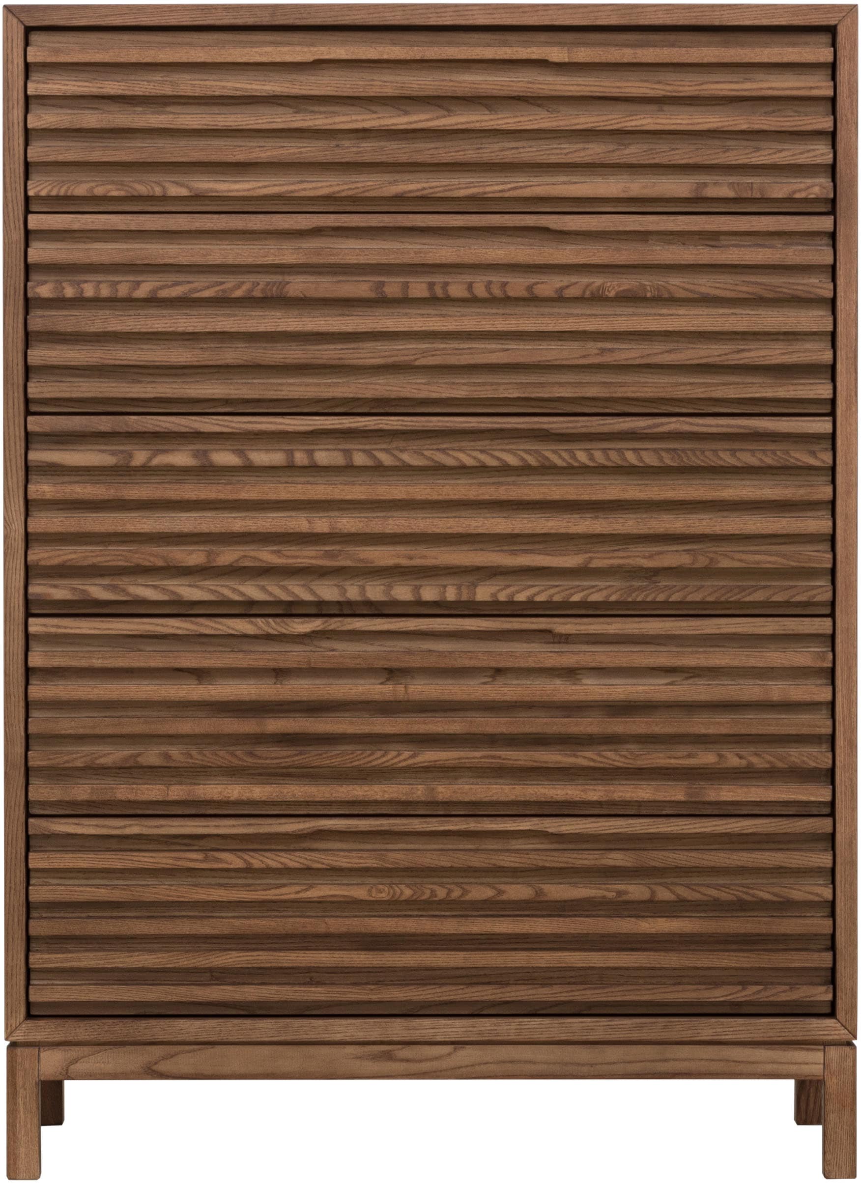 andas Highboard »Tanner Highboard aus Eschenholz mit fünf Schubladen«, (1 St.)