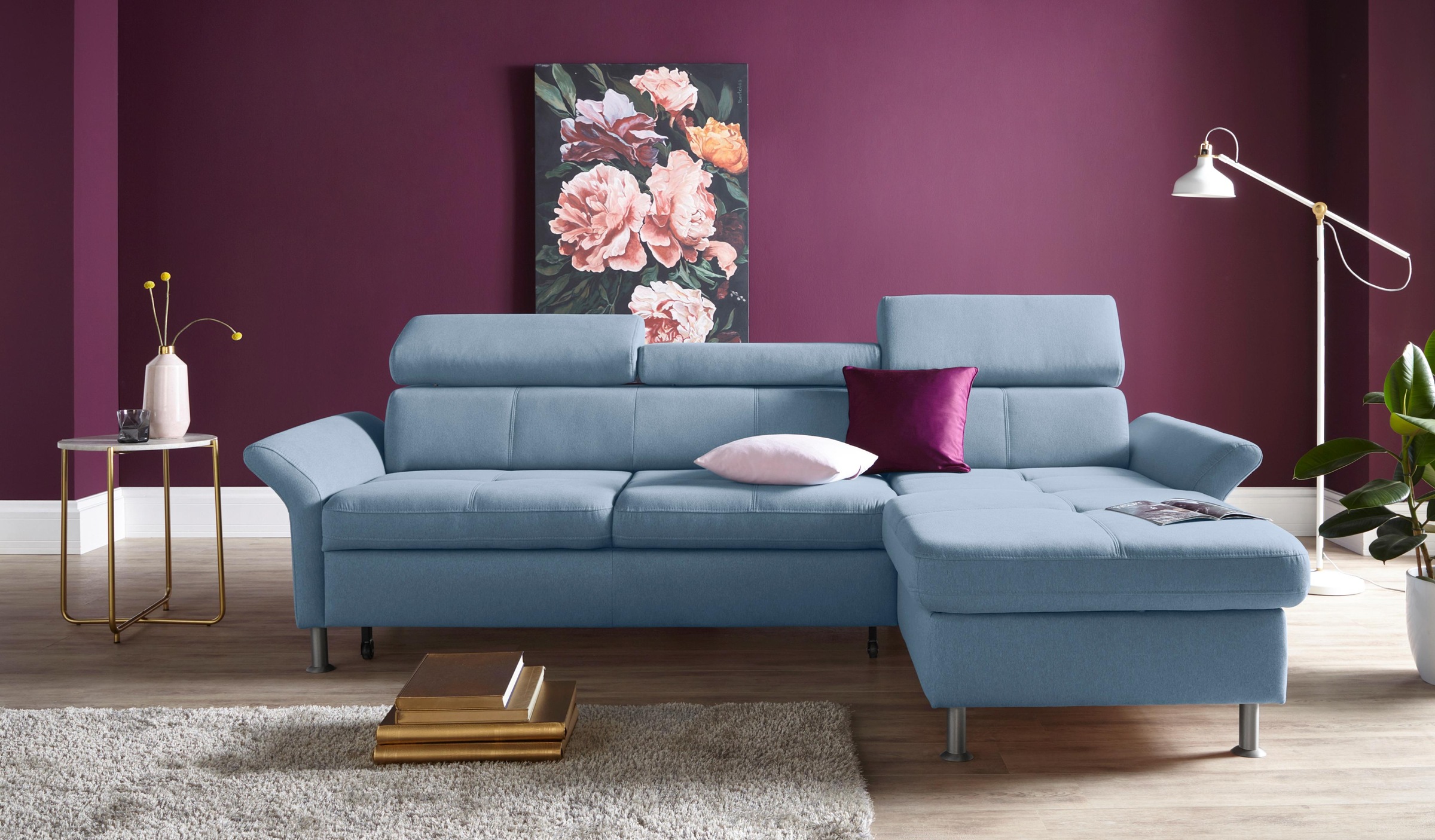exxpo - sofa fashion Ecksofa »Maretto, bequem & komfortabel, bodenfrei, Bre günstig online kaufen