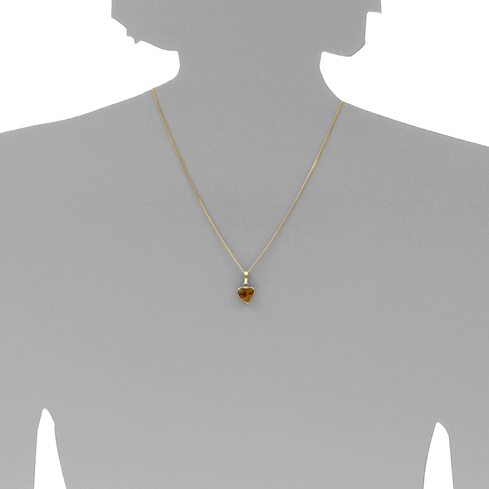 OSTSEE-SCHMUCK Kette mit Anhänger »Ostsee-Schmuck Kette mit Anhänger Herz Kette mit Anhänger Herz«, (2 tlg.)