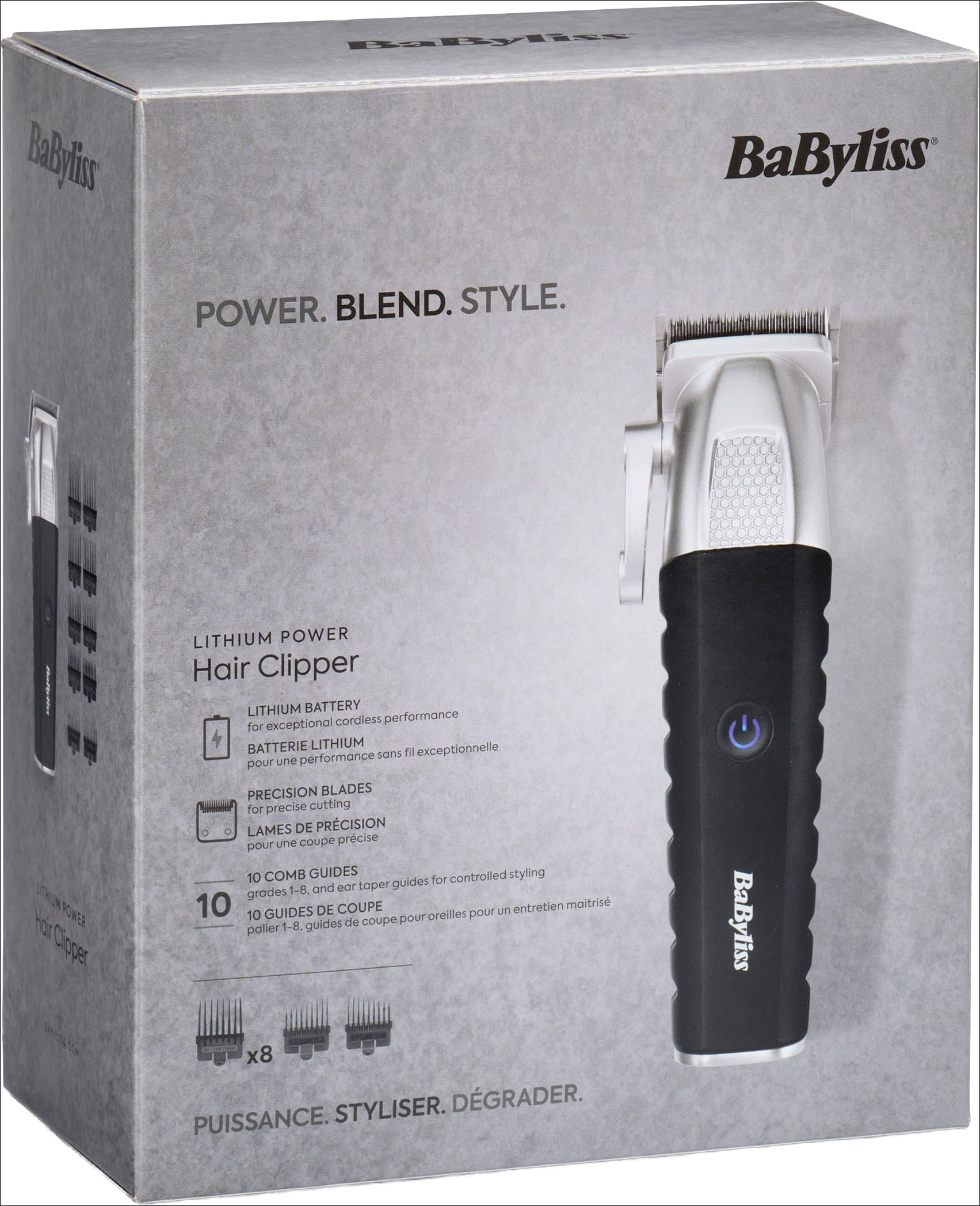 BaByliss Haarschneider »Lithium Power Haarschneider Set, E812E« 10 Aufsätze Lithium-Ionen-Akku, 10 Kammaufsätze, 50 Schnittlängen