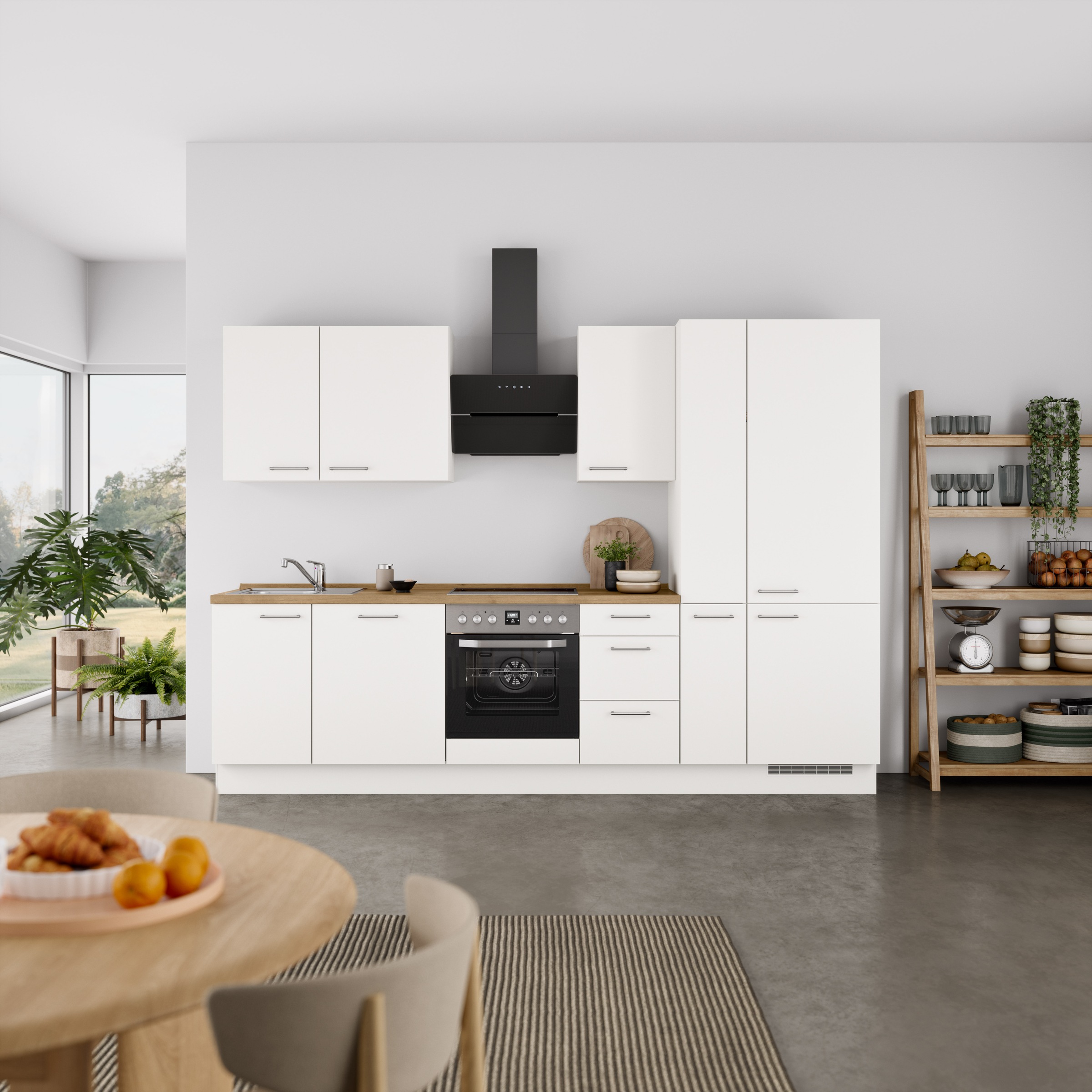 nobilia® Küchenzeile »"Laser II", Ausrichtung wählbar, Breite 300 cm« vormo günstig online kaufen