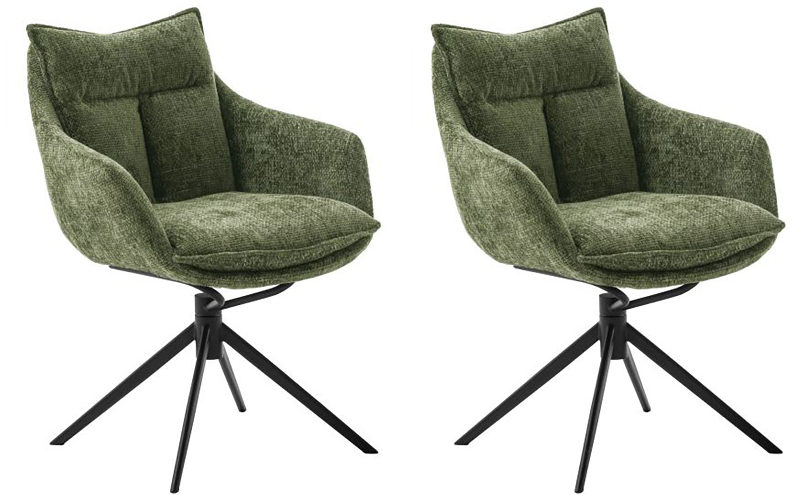 MCA furniture Esszimmerstuhl »PARKER«, Strukturstoff, (2er-Set), drehbar 36 günstig online kaufen