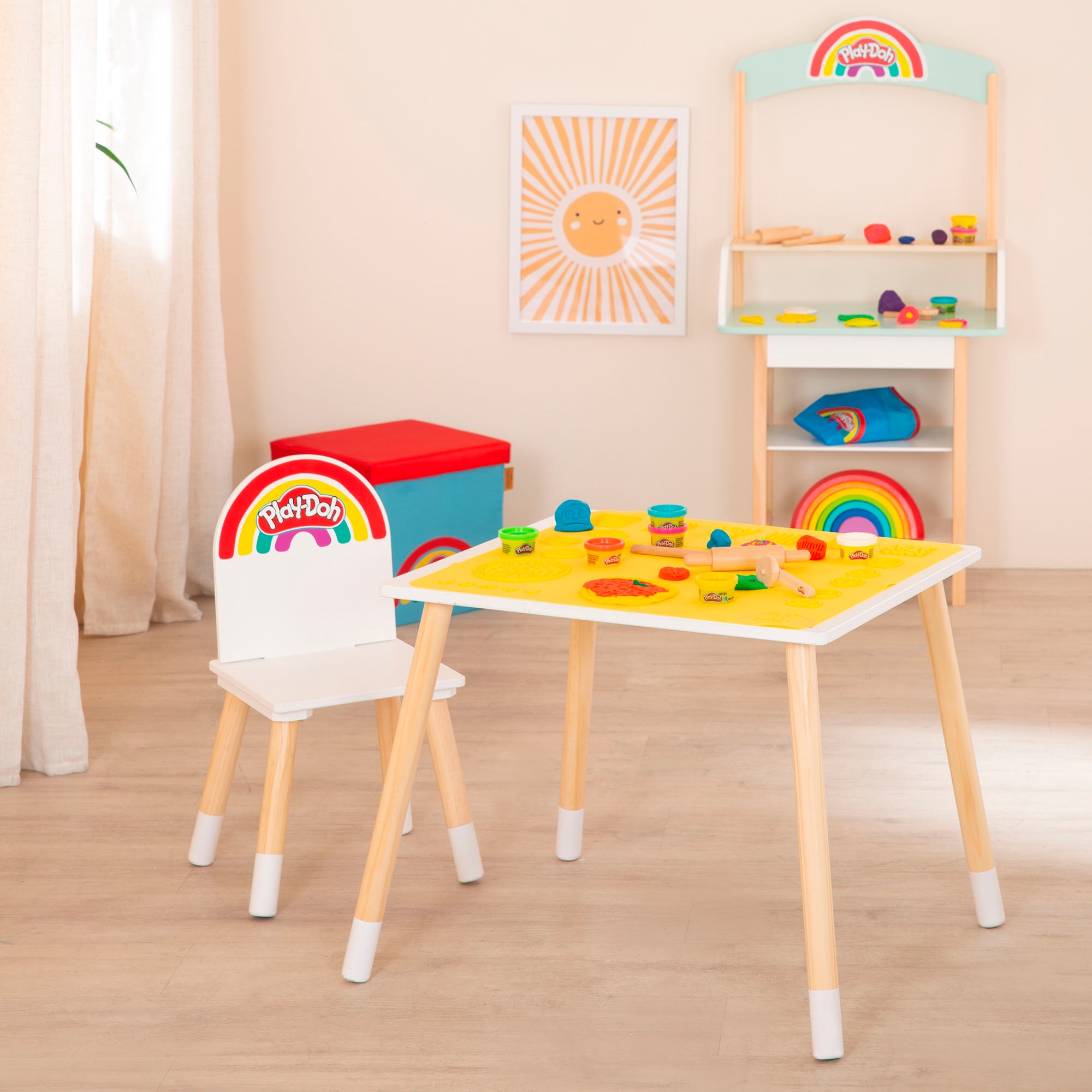 roba® Kindersitzgruppe »Play-Doh«, (Set), inkl. 3D Kreativmatte, Knete und Zubehör