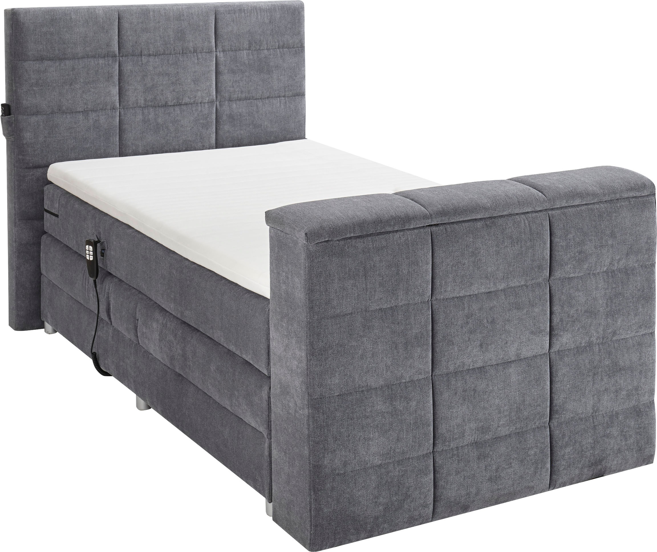 ED EXCITING DESIGN Boxspringbett »Denver« inkl. Motor, Topper und motorisie günstig online kaufen