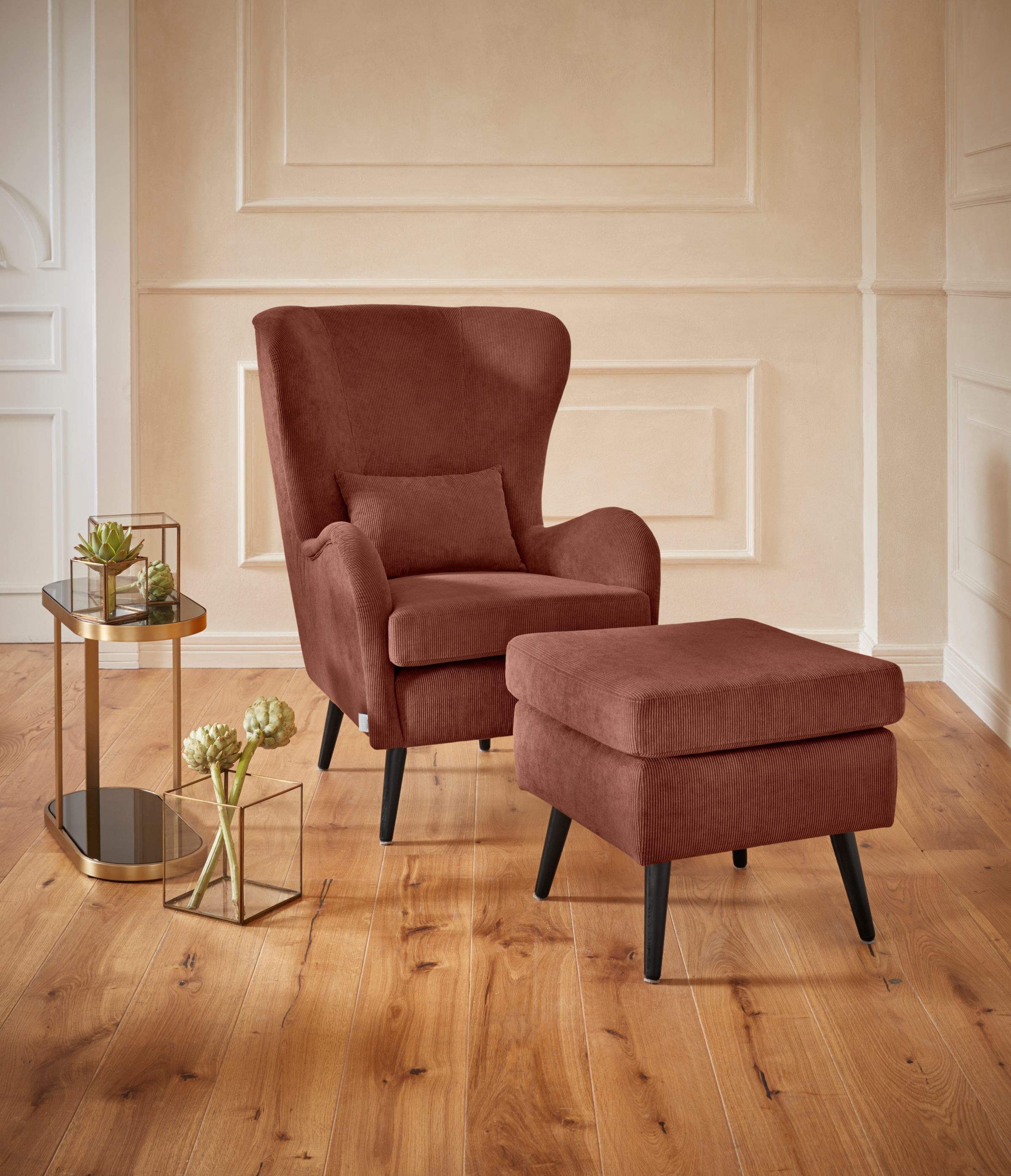 Guido Maria Kretschmer Home&Living Sessel "Sallito", incl. Hocker, in 6 Bez günstig online kaufen