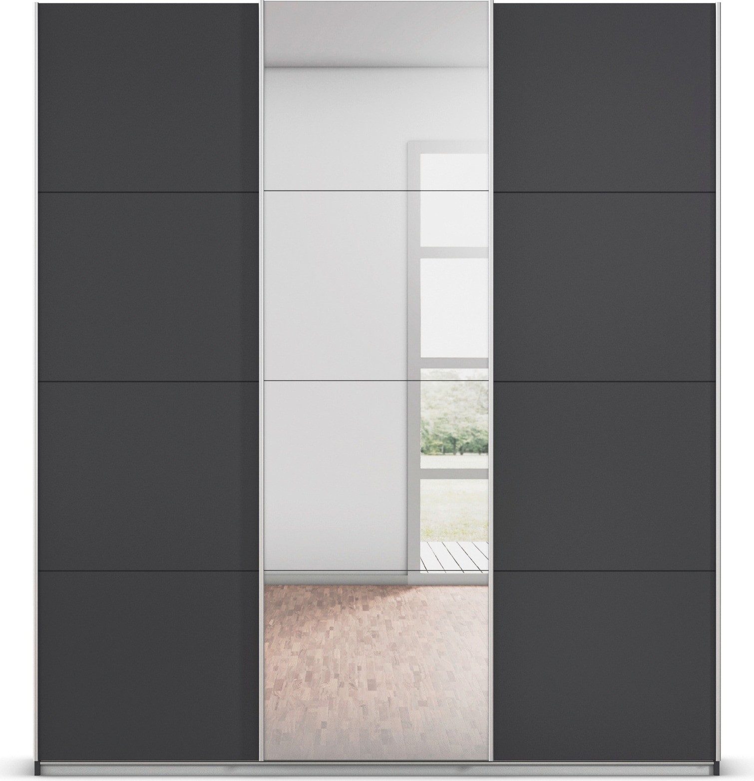 rauch Schwebetürenschrank »Kleiderschrank Schrank Garderobe AGORDO«, Top Innenausstattung, in 4 Breiten und 2 Höhen MADE IN GERMANY