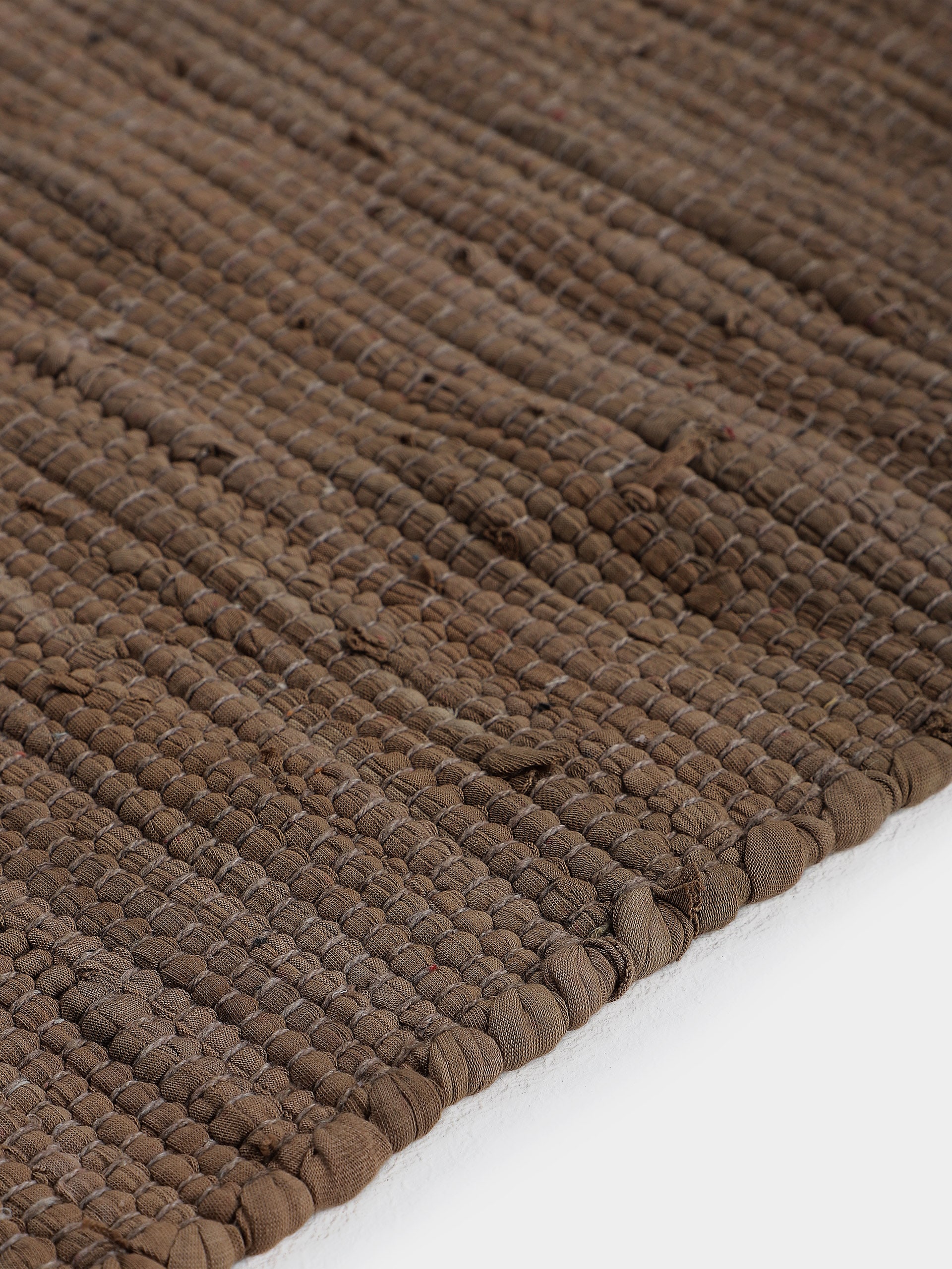 carpetfine Teppich »Kelim Chindi uni, auch als Läufer«, rechteckig, 5 mm Höhe, Wendeteppich, reine Baumwolle, handgewebt, Uni-Farben, mit Fransen