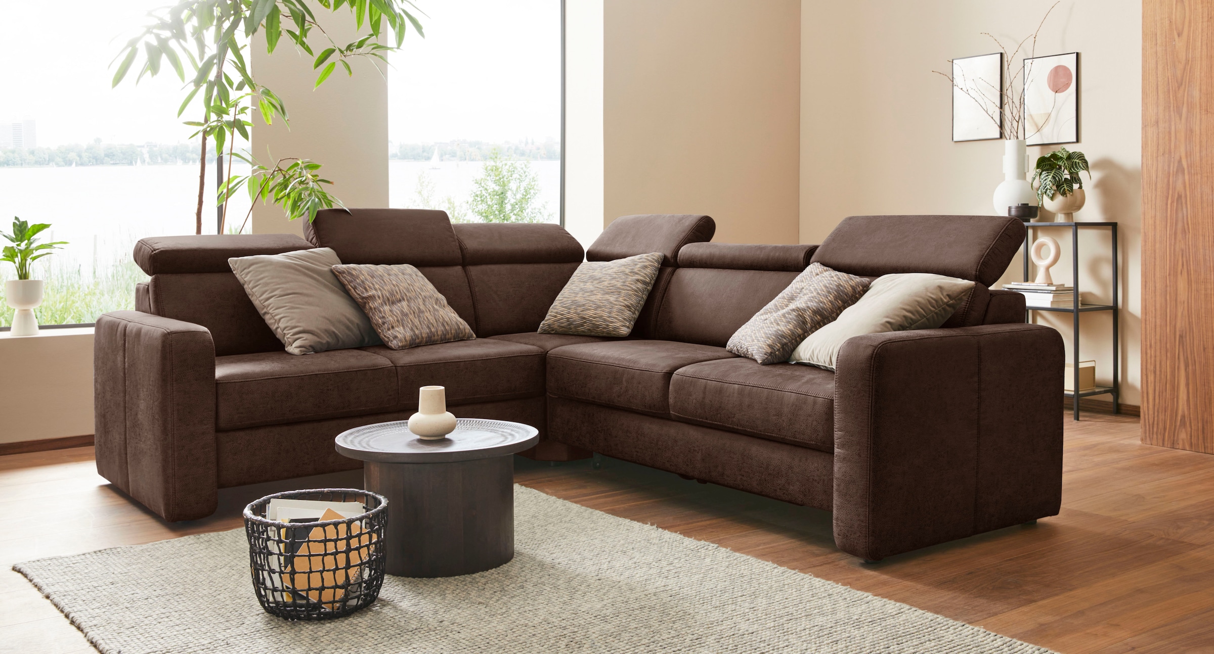 sit&more Ecksofa »Bologna L-Form« Kopfteilverstellung, wahlweise mit Bettfu günstig online kaufen