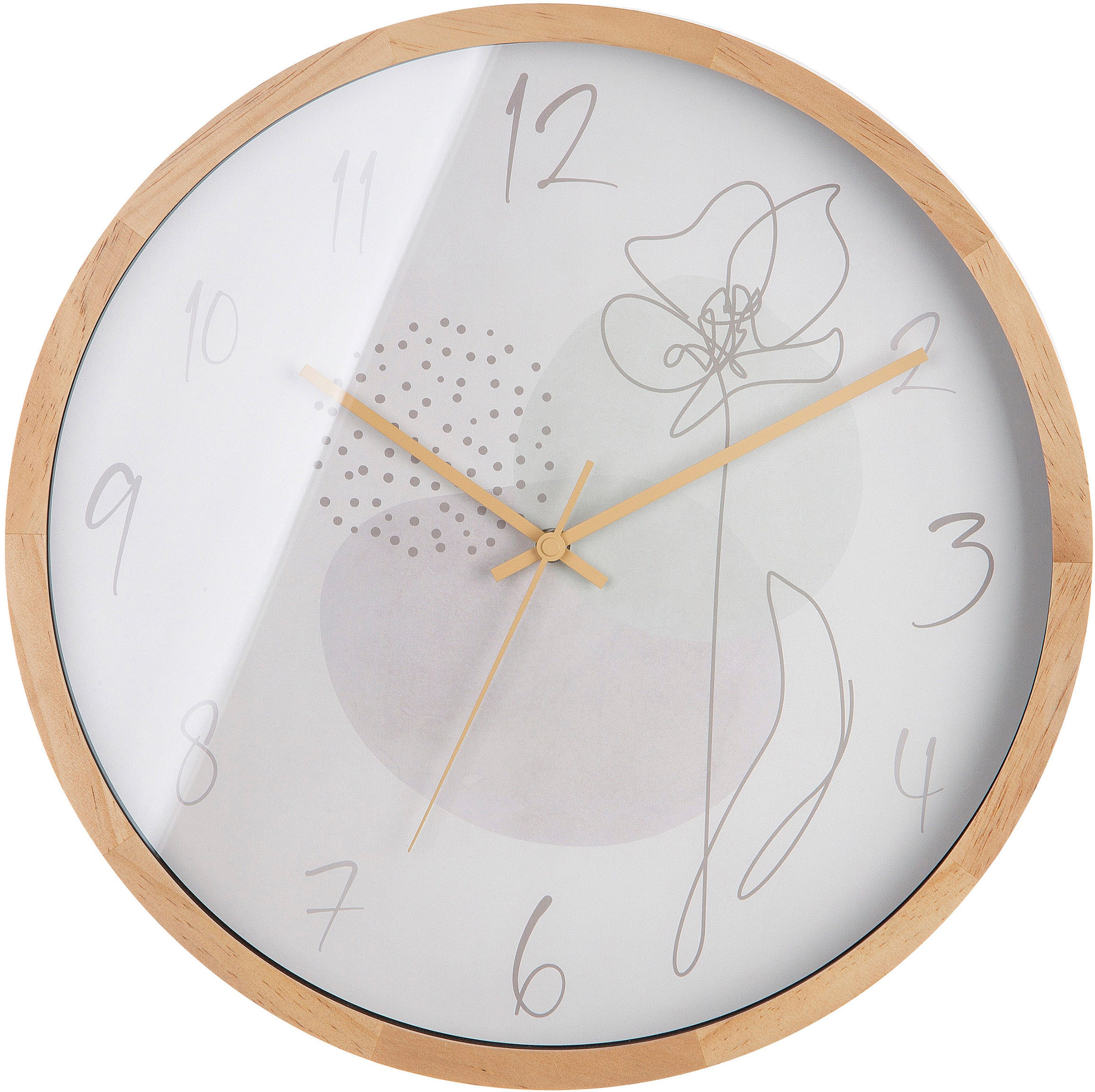 Casablanca by Gilde Wanduhr »Wanduhr One Line Flower« günstig online kaufen