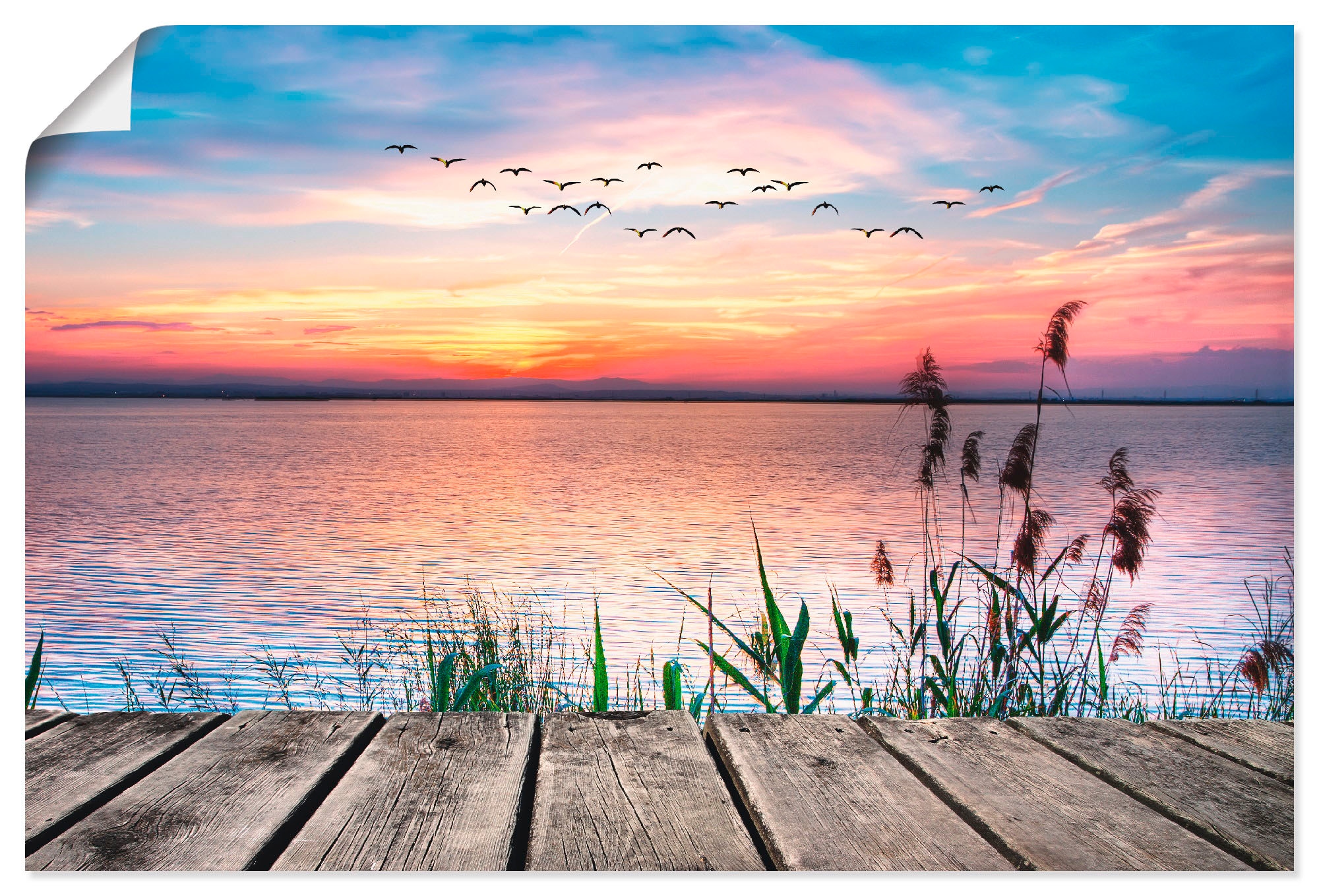 Artland Wandbild »Der See in den Farben der Wolken«, Gewässer, (1 St.), als günstig online kaufen