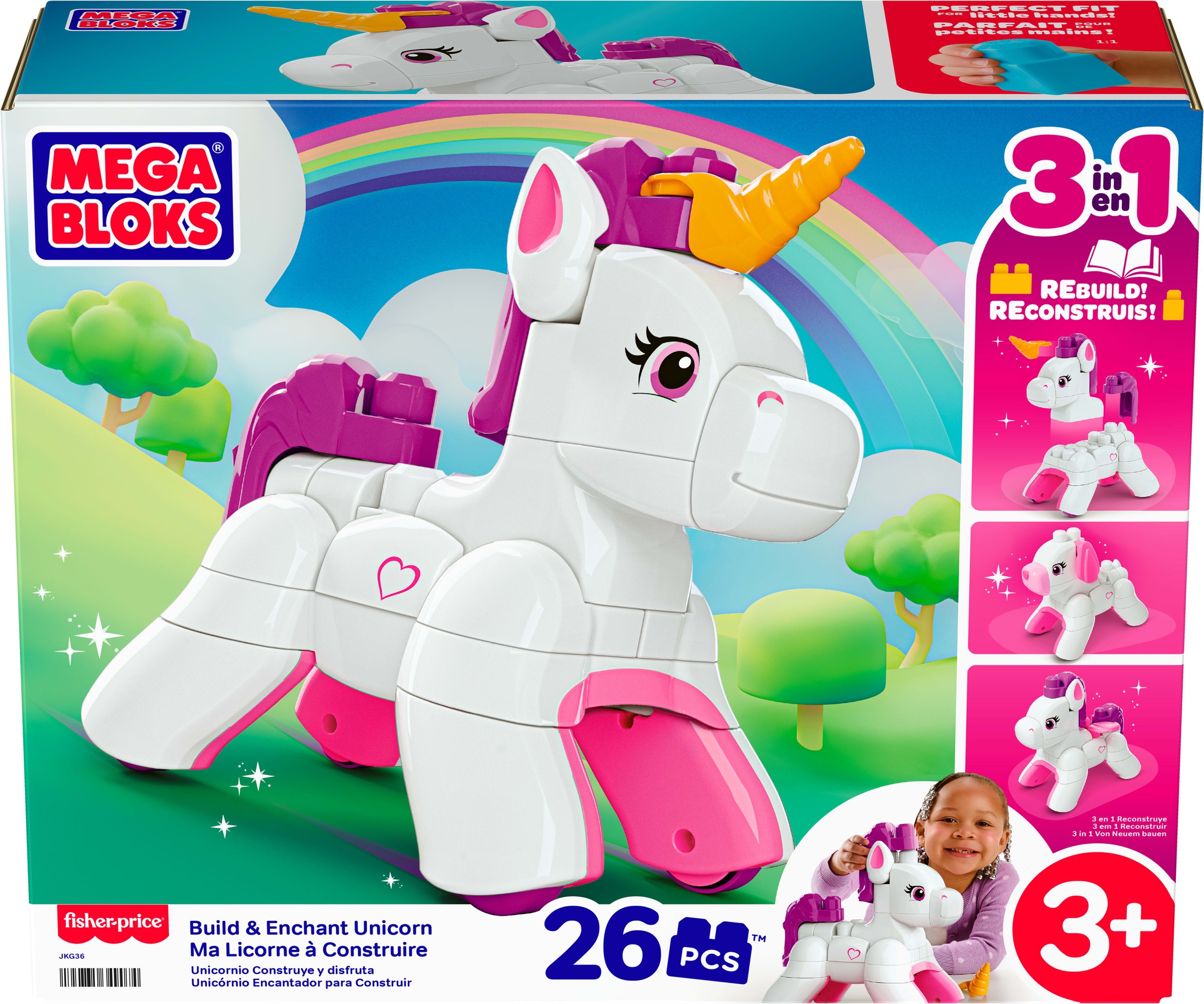 MEGA BLOKS Spielbausteine »MEGA BLOKS Bau- und Zaubereinhorn«