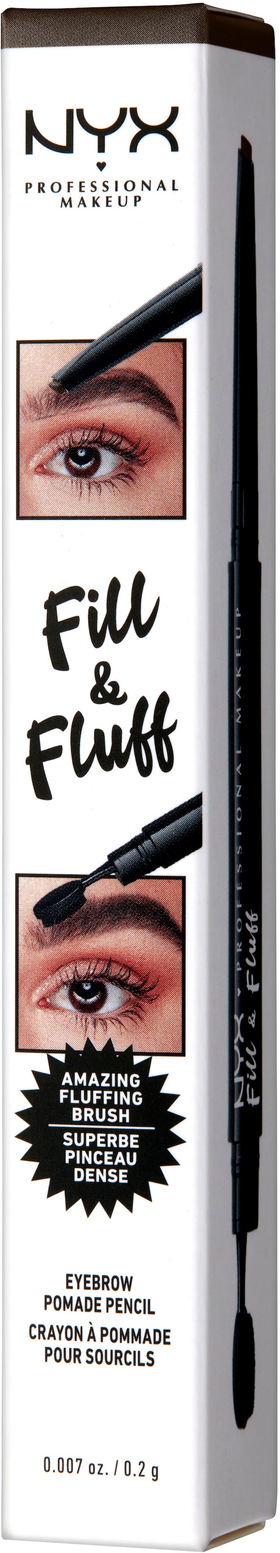 2. Bild von NYX Augenbrauen-Stift »Professional Makeup Fill & Fluff Eyebrow Pomade Pencil«, mit dichter Härchenbürste