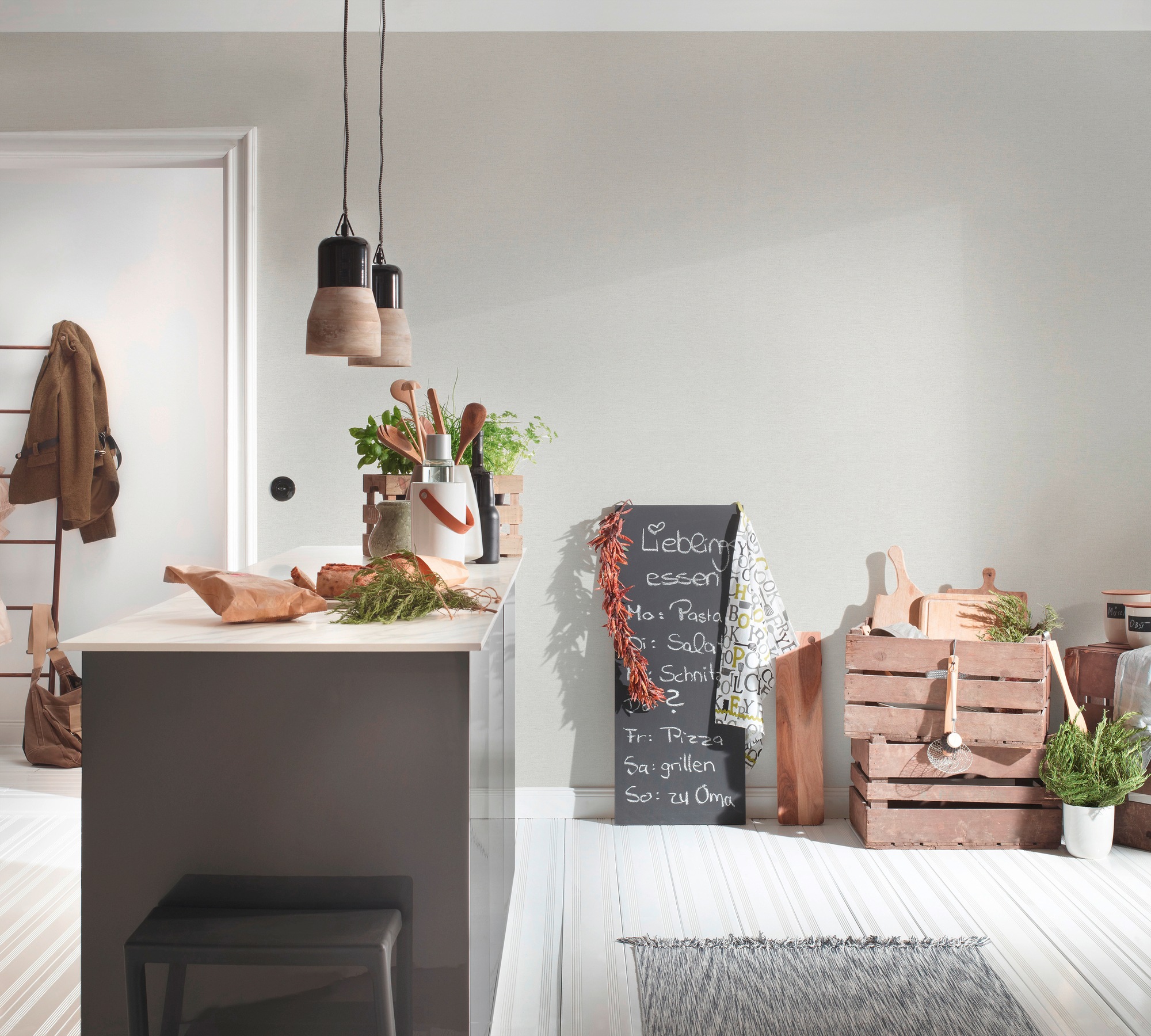A.S. Création Vliestapete »Ethnic Origin Uni«, uni-einfarbig-unifarben, Tapete einfarbig Tapeten Wohnzimmer Schlafzimmer Küche modern Design
