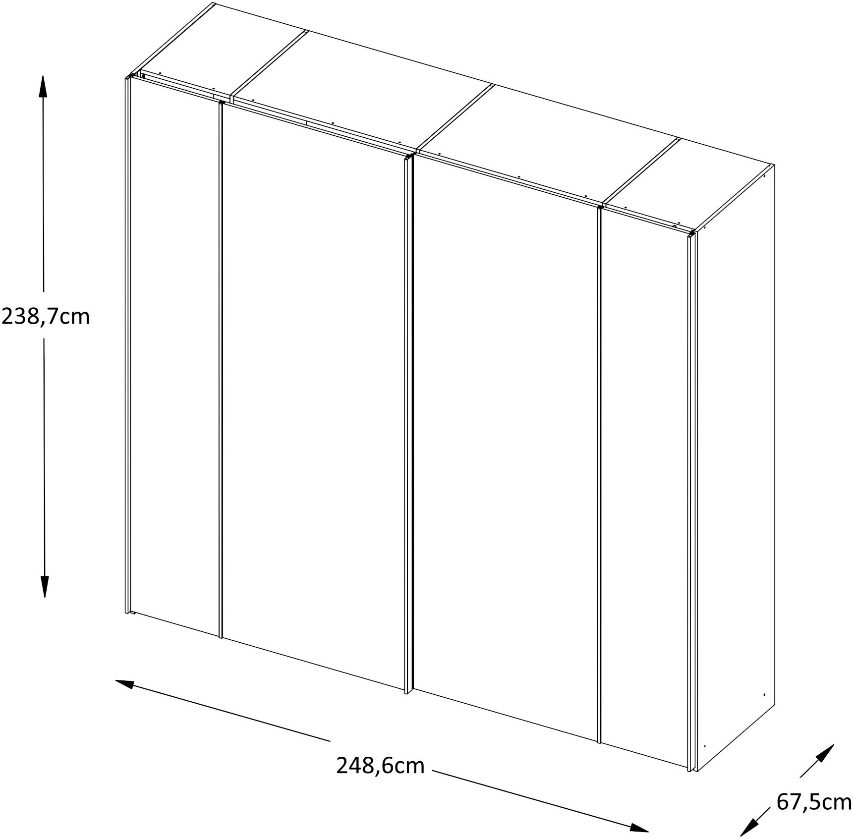 STAUD Schwebetürenschrank »Sonett 120 G, Made in Germany«, mit vier verschiedenen Ausstattungsvarianten