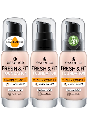 Foundation »FRESH & FIT FOUNDATION«, (Set, 3 tlg.)