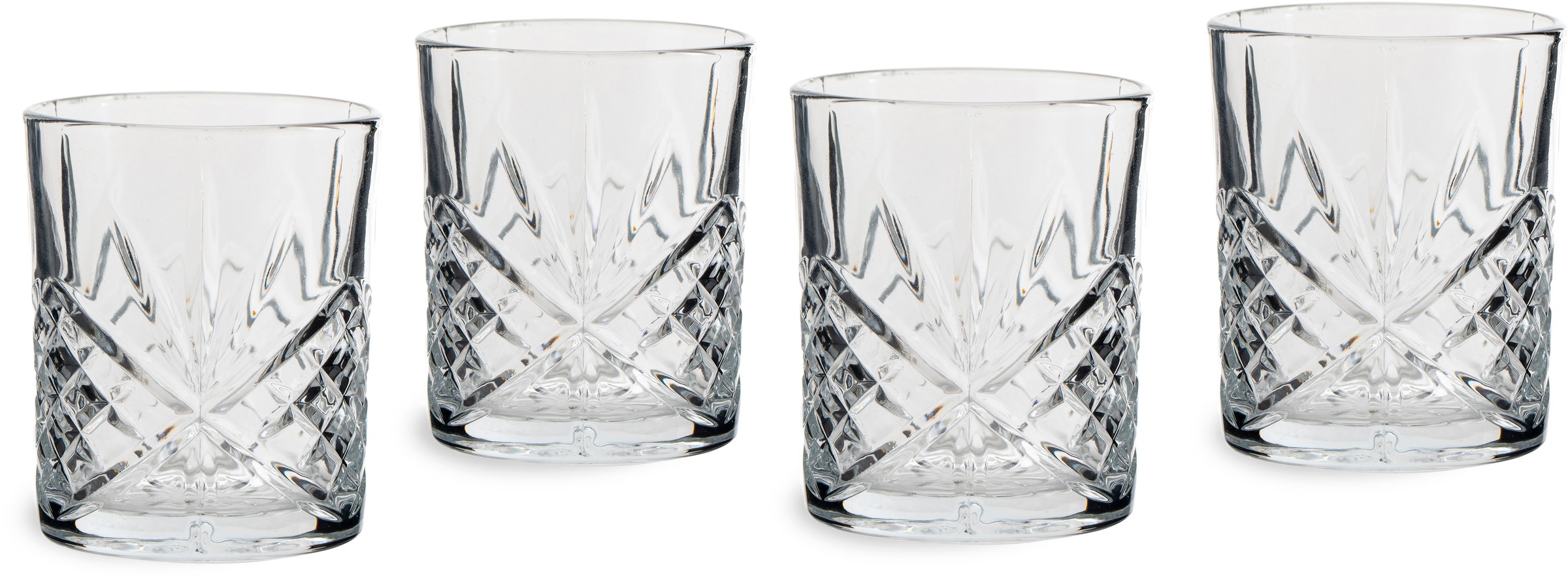 ECHTWERK Whiskyglas »Tumbler Set ca. 330ml« mit Schliffoptik und Reliefstru günstig online kaufen