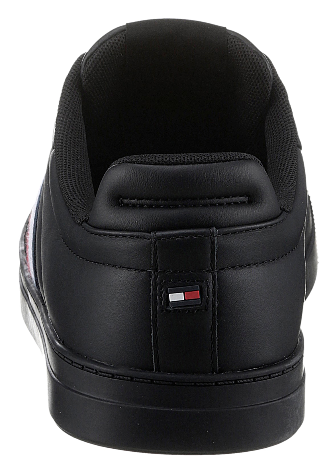 Tommy Hilfiger Sneaker »ICON COURT LTH STRIPES«, Schnürschuh, Freizeitschuh, Halbschuh mit gepolstertem Schaftrand