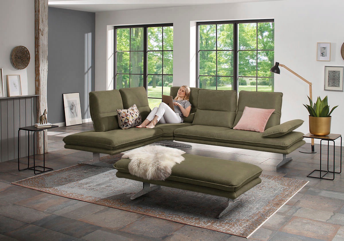W.SCHILLIG Ecksofa »broadway, Designsofa, mit tollem Sitzkomfort, L-Form«, günstig online kaufen