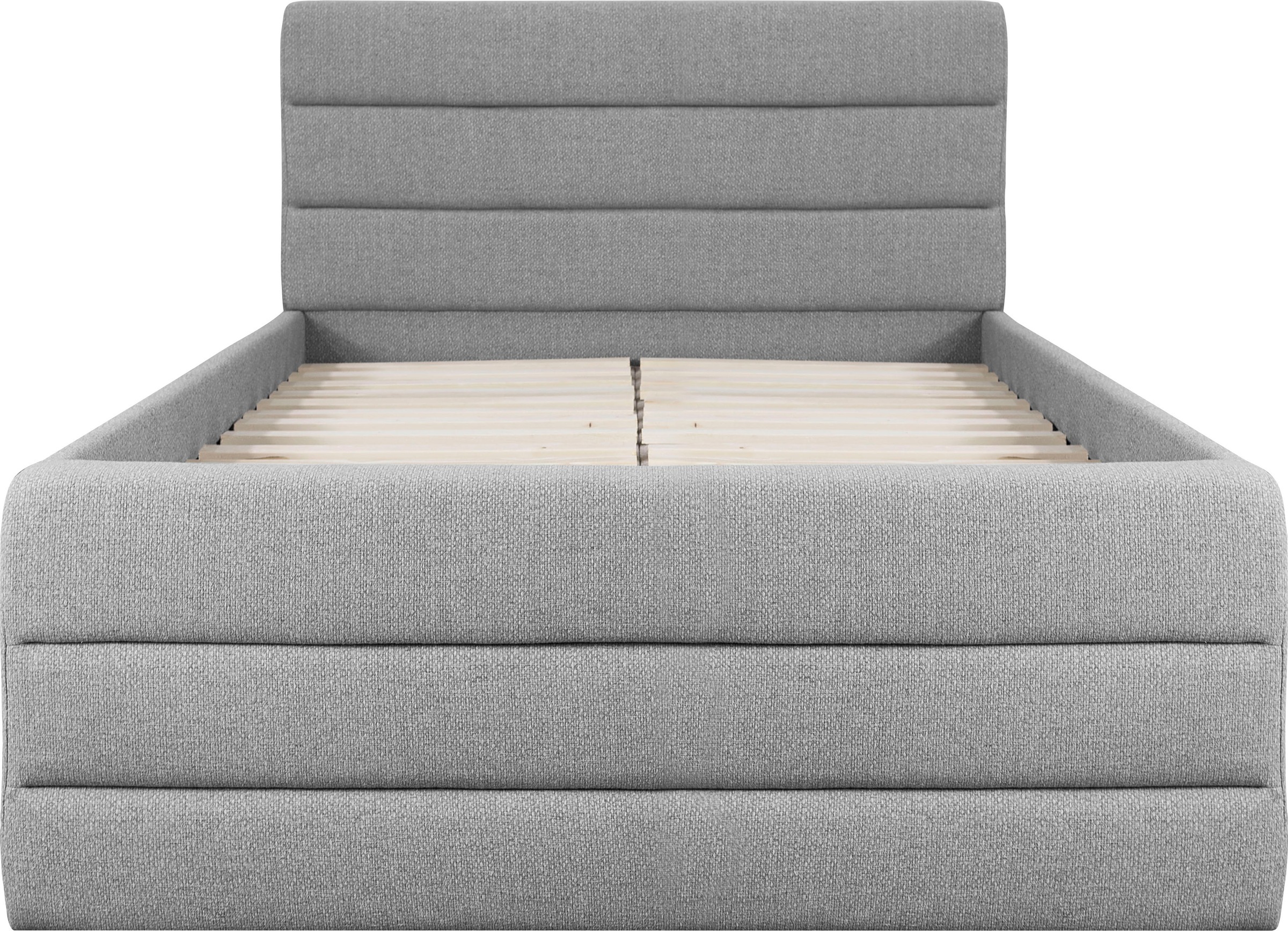 OTTO products Polsterbett »Merrit«, Quernaht im Kopf- und Fußteil, in 5 Breiten, auch in 220 cm Länge