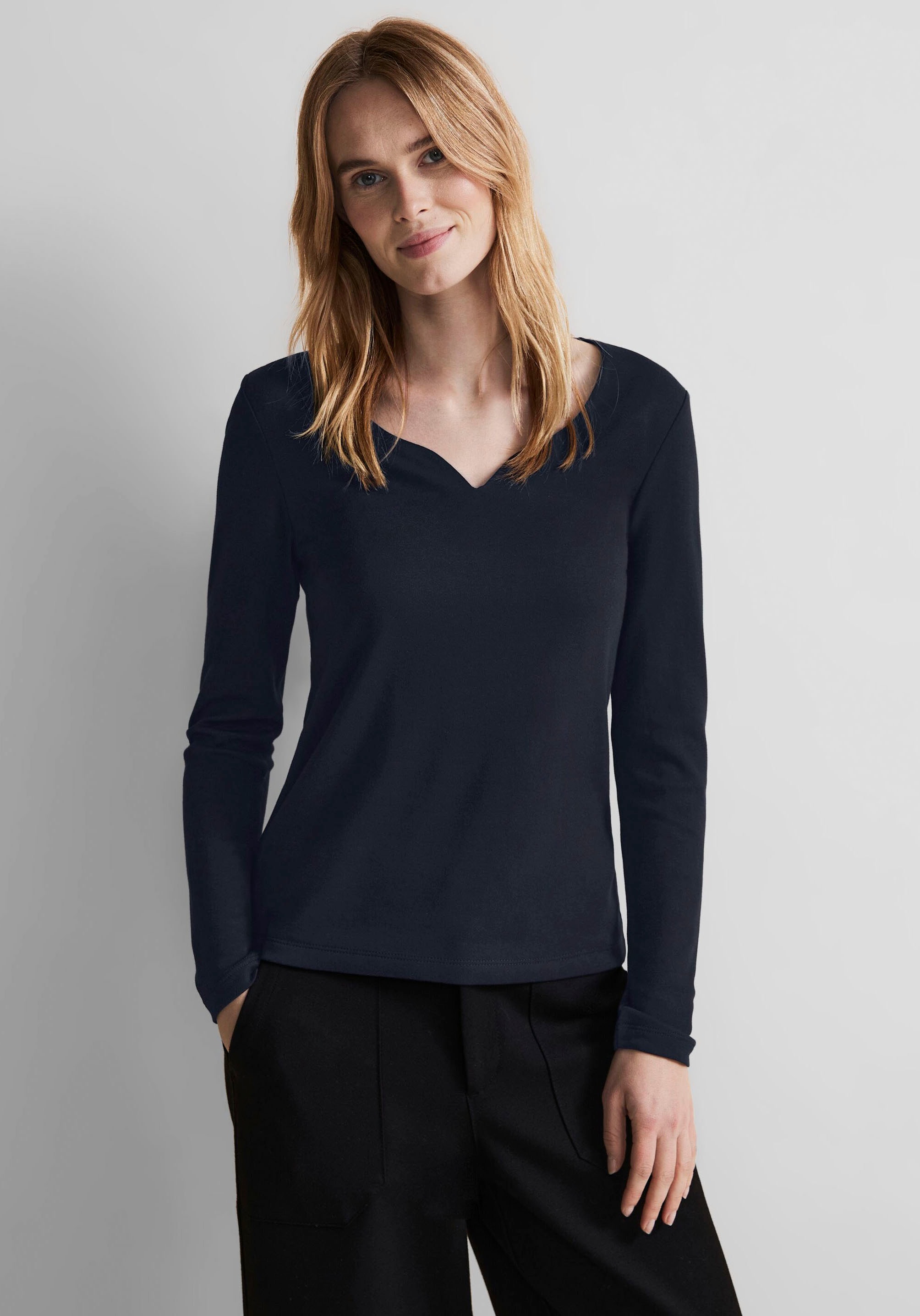STREET Langarmshirt, ONE in Unifarbe kaufen online