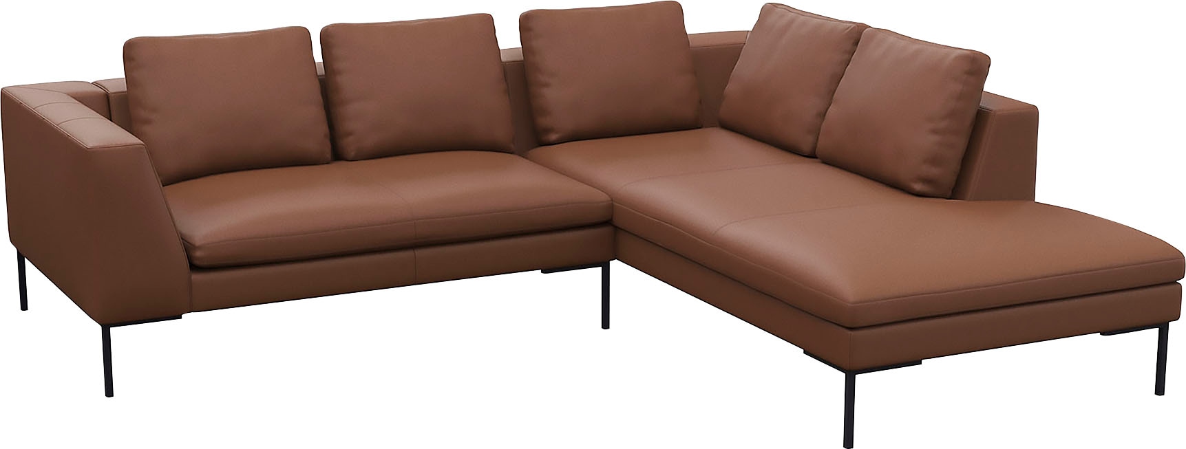 FLEXLUX Ecksofa "Loano, superbequemer Sitzkomfort durch Kaltschaum im Sitz, günstig online kaufen