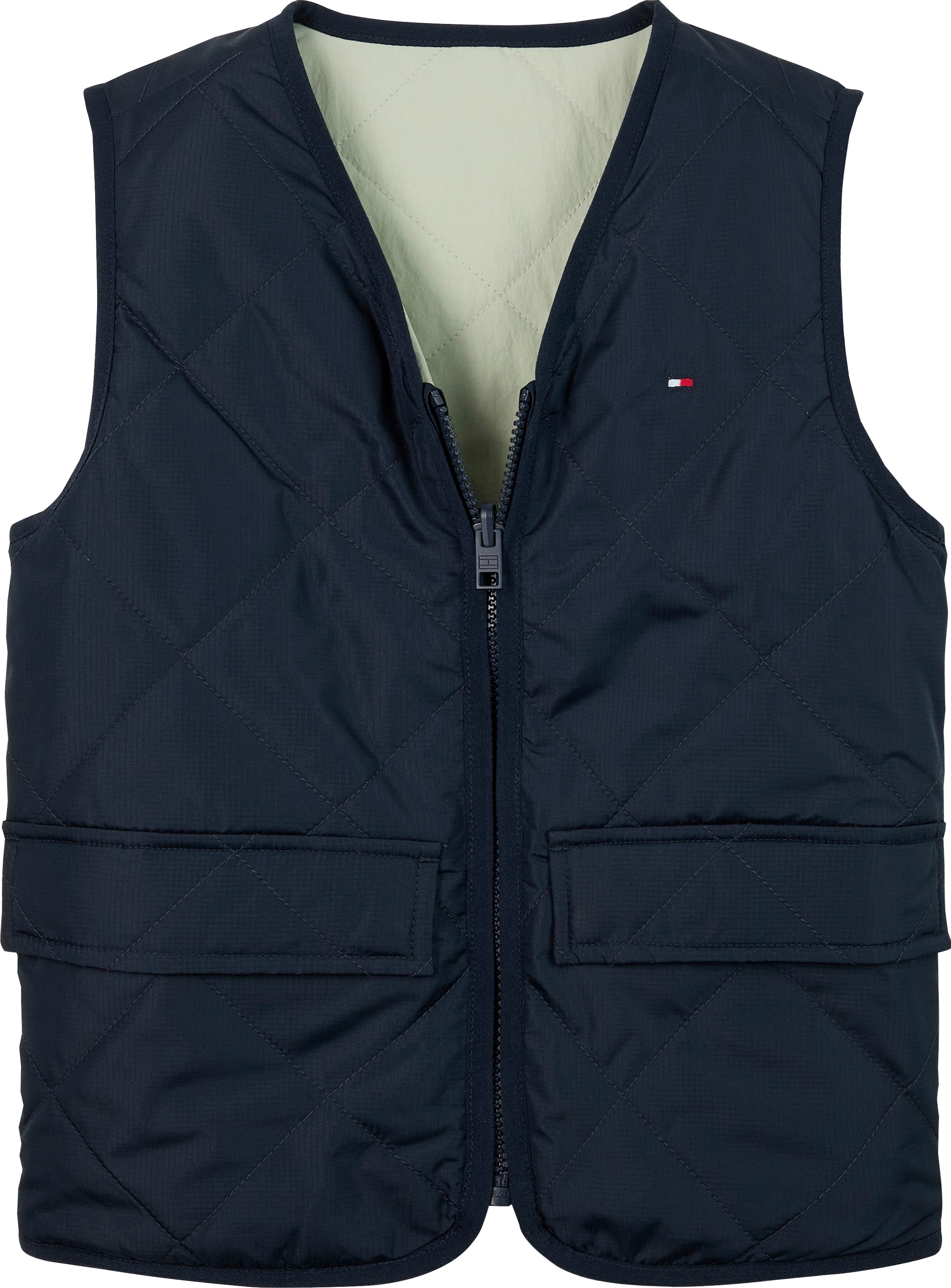Tommy Hilfiger Wendeweste »REV MIX MEDIA QUILTED VEST«, für Kinder bis 16 Jahre, mit großen Taschen