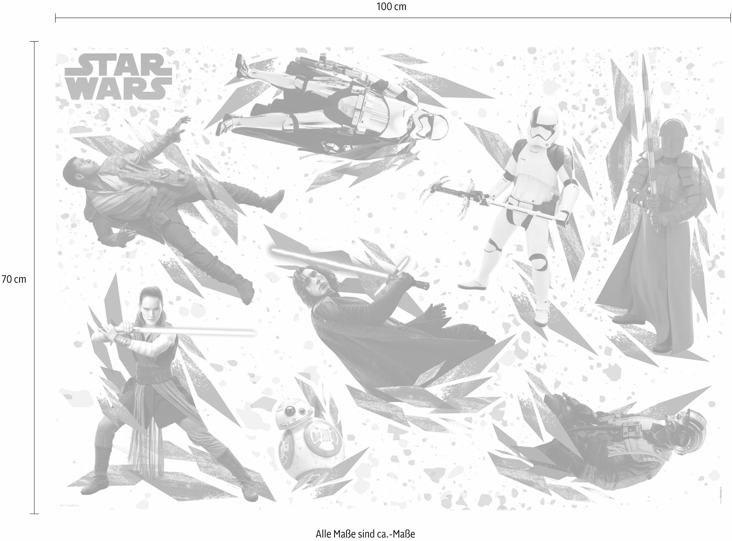 bestellen Wandtattoo selbstklebendes »Star Höhe), (Breite Jedi«, Last cm Komar Wandtattoo The 100x70 x online Wars