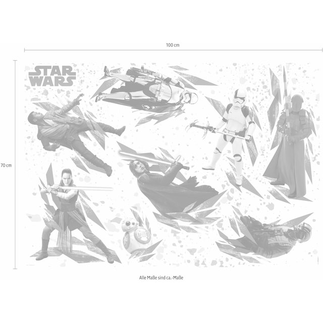 Komar Wandtattoo »Star Wars The Last Jedi«, 100x70 cm (Breite x Höhe), selbstklebendes  Wandtattoo online bestellen
