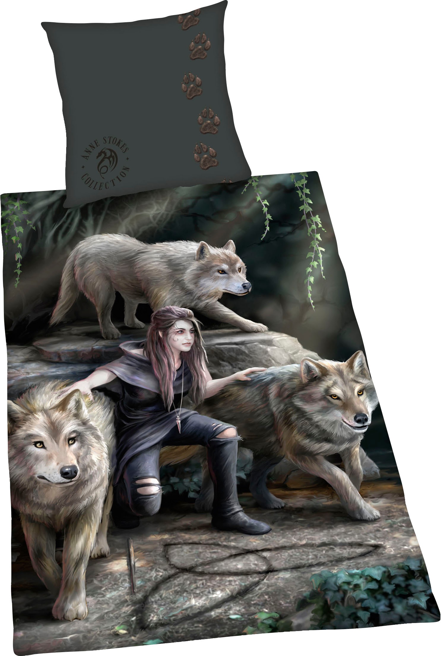 Anne Stokes Wendebettwäsche »Anne Stokes«, mit tollem Wolf Motiv günstig online kaufen