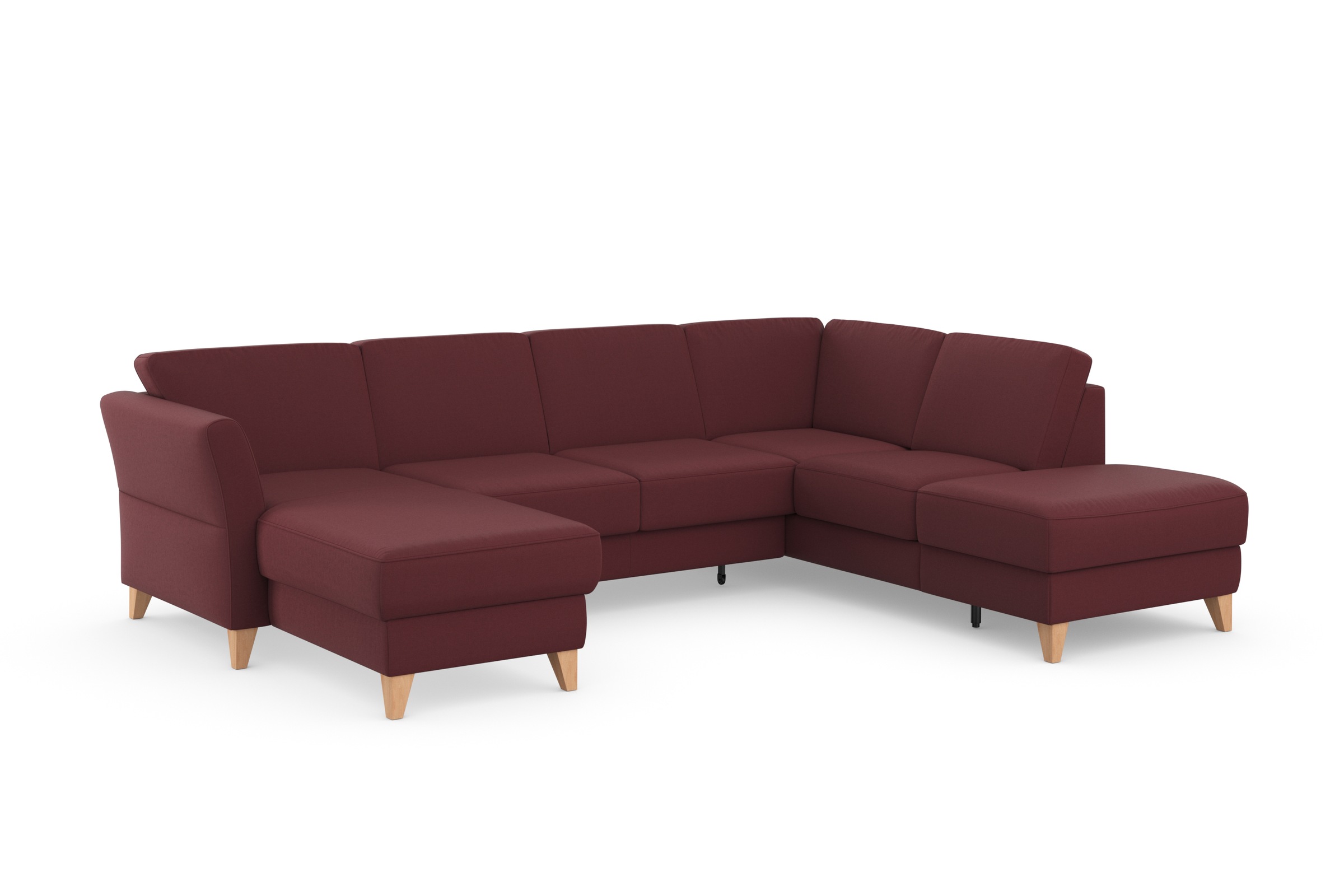 sit&more Wohnlandschaft »Visby U-Form«, wahlweise mit Bettfunktion und Stauraum, frei im Raum stellbar