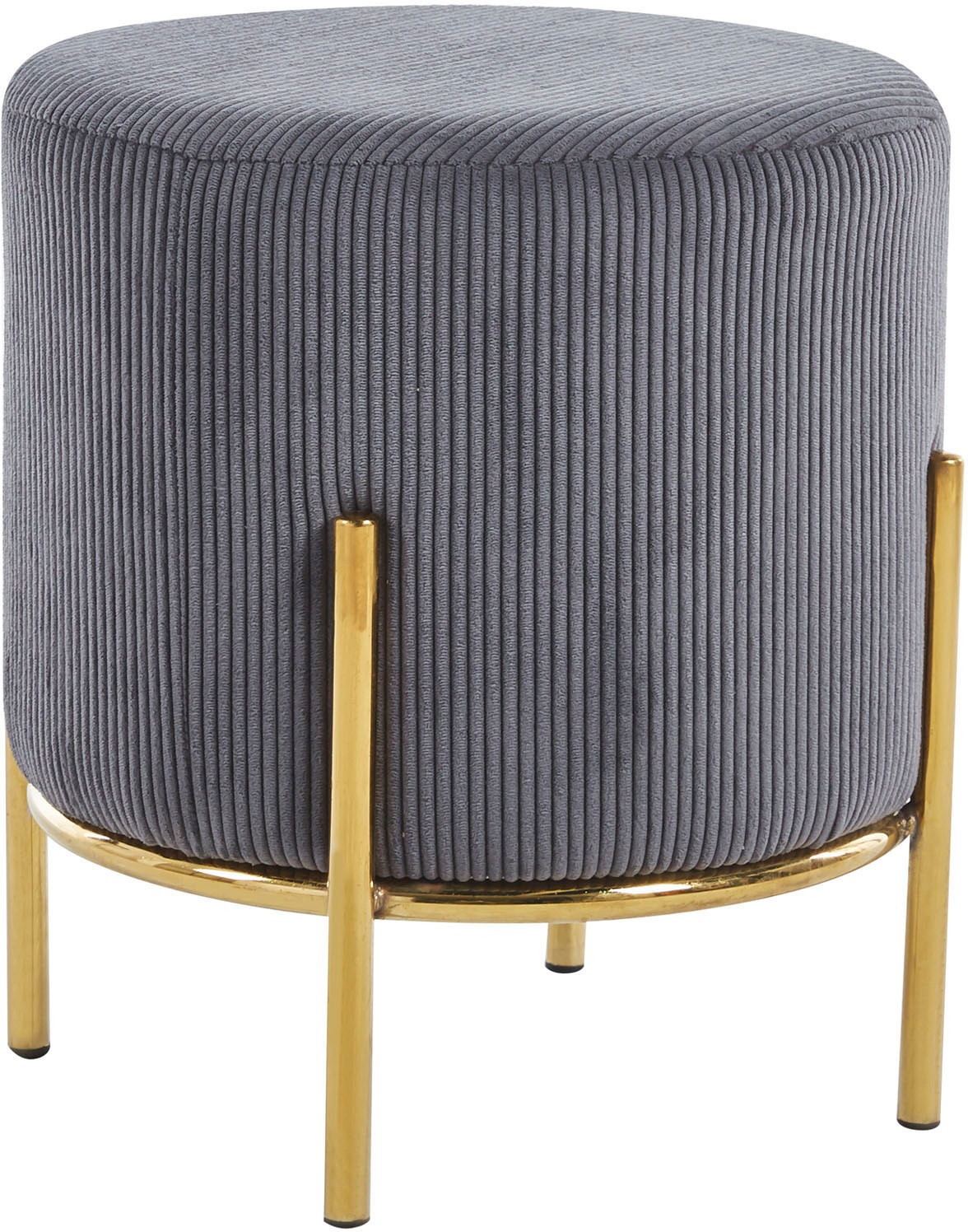 SalesFever Polsterhocker, mit Design-Gestell aus goldfarbenem Metall günstig online kaufen