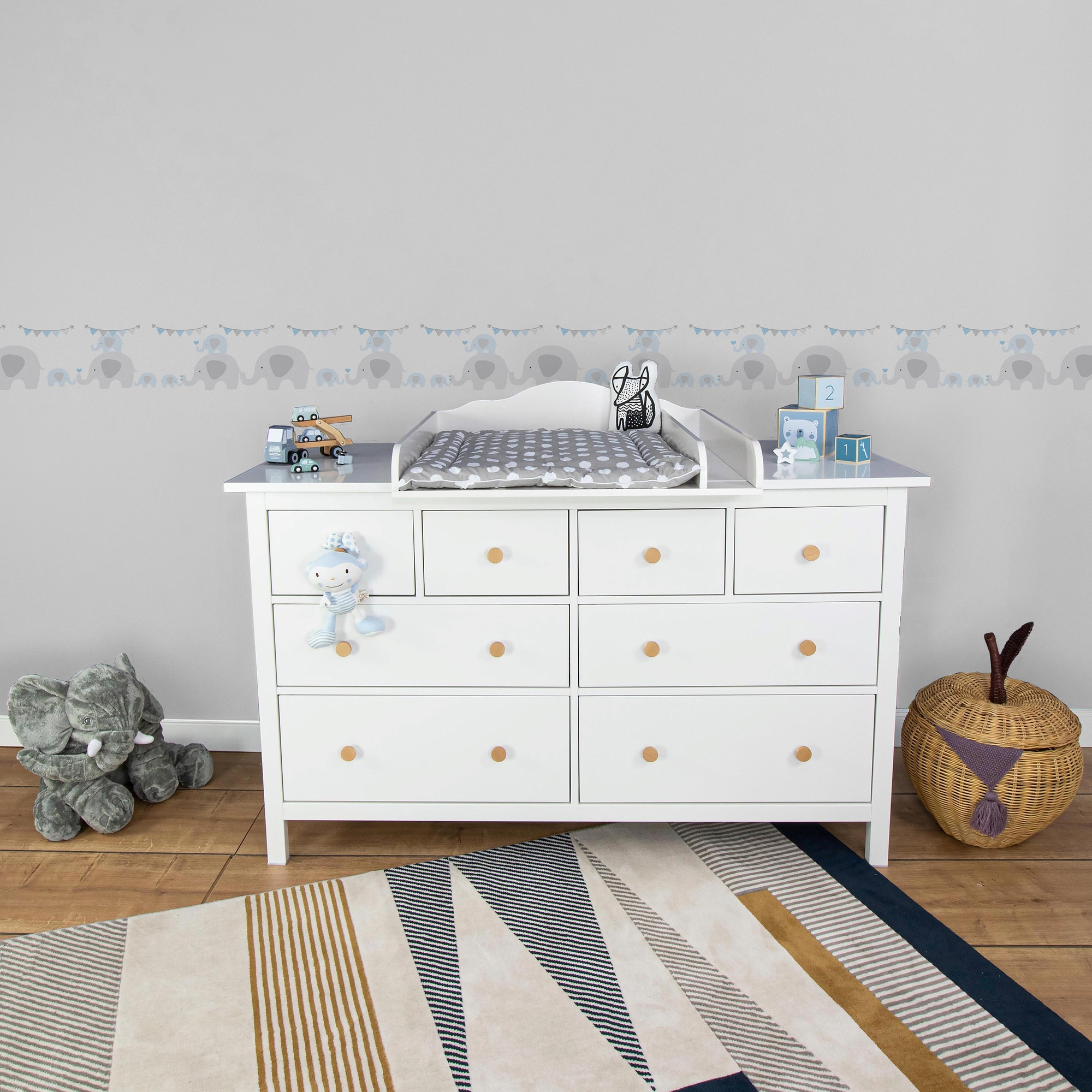 A.S. Création Bordüre »Elephant Party«, Motiv-abstrakt-naturalistisch, Tapete Kinder Borte Wohnzimmer Schlafzimmer Küche Design Kinderzimmer