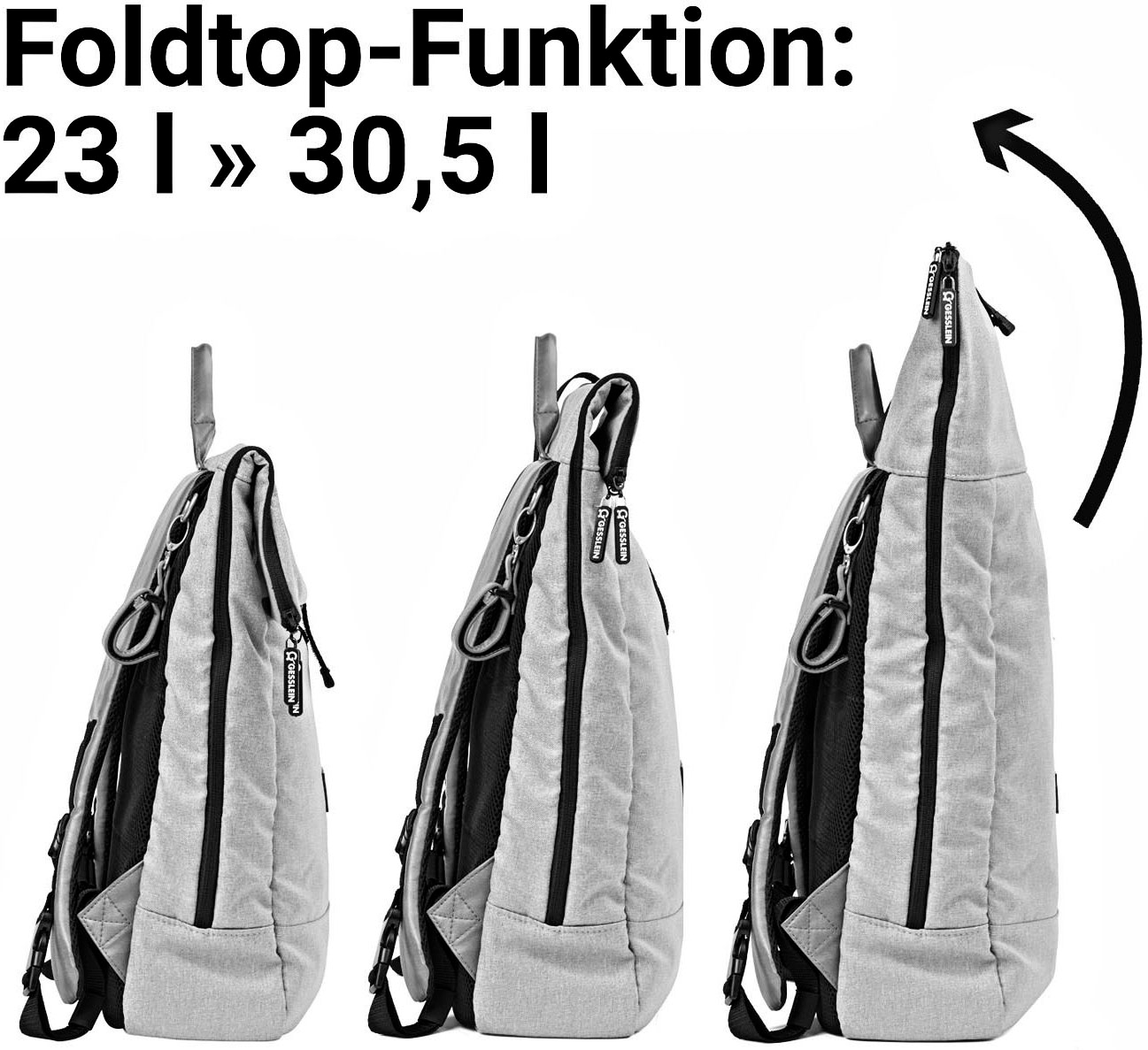 Gesslein Wickelrucksack »N°6, beere«, Made in Germany